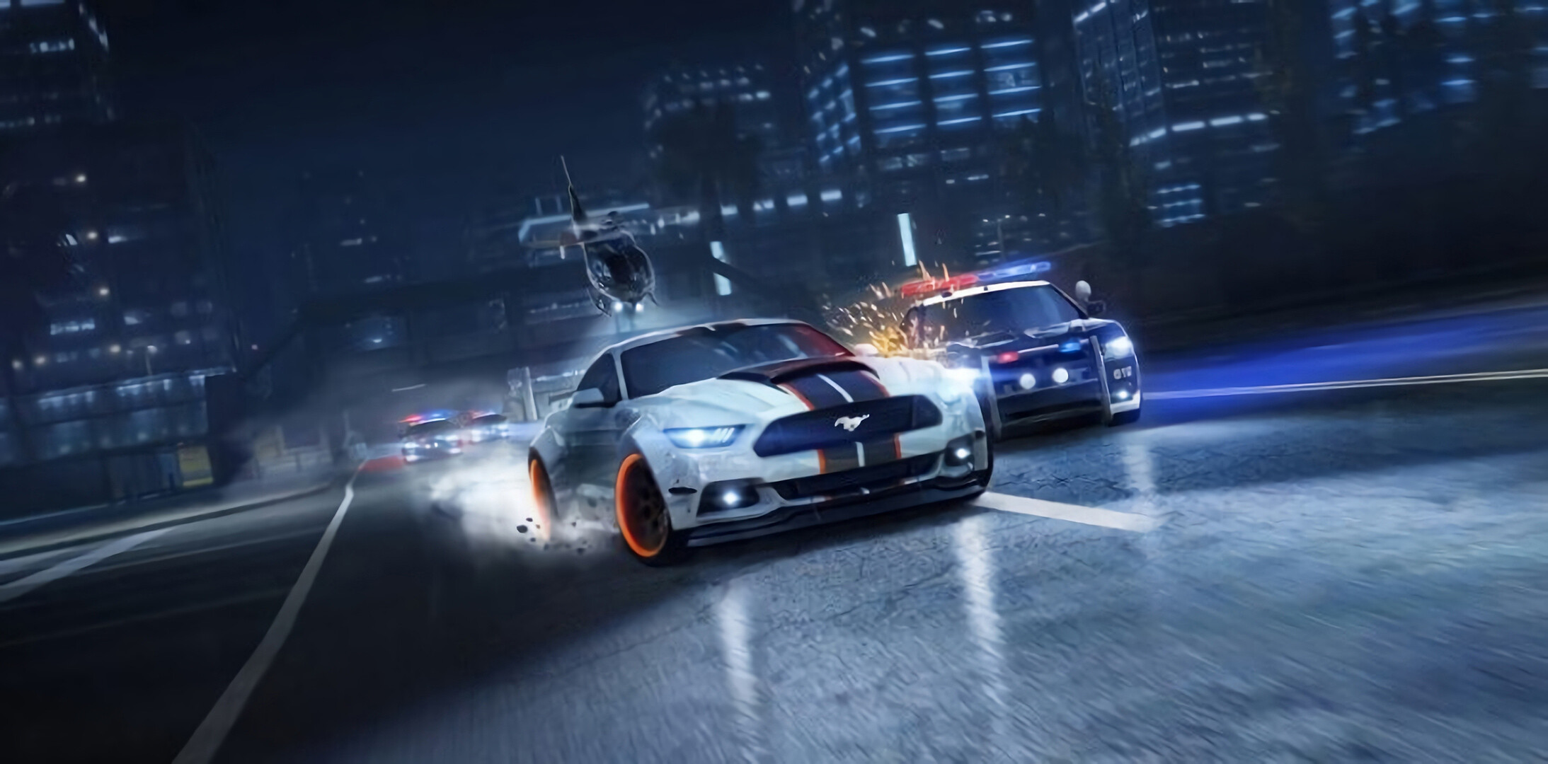 Need for Speed: A computer racing game that is published by Electronic Arts. 2190x1080 Dual Screen Wallpaper.