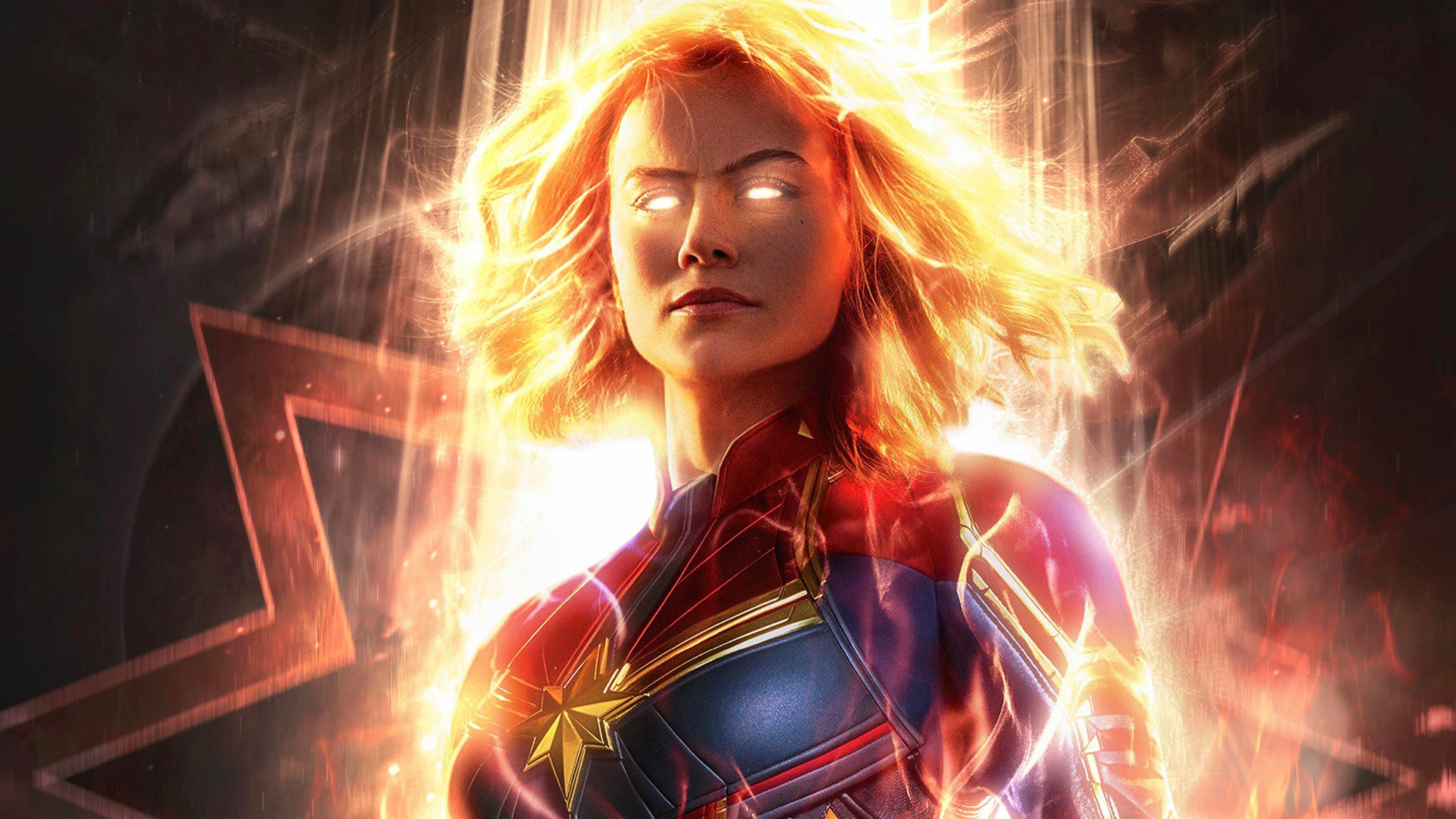 Marvel Girls: Captain Marvel, 2019 movie, Carol Danvers portrayed by Brie Larson, Comics. 3840x2160 4K Wallpaper.