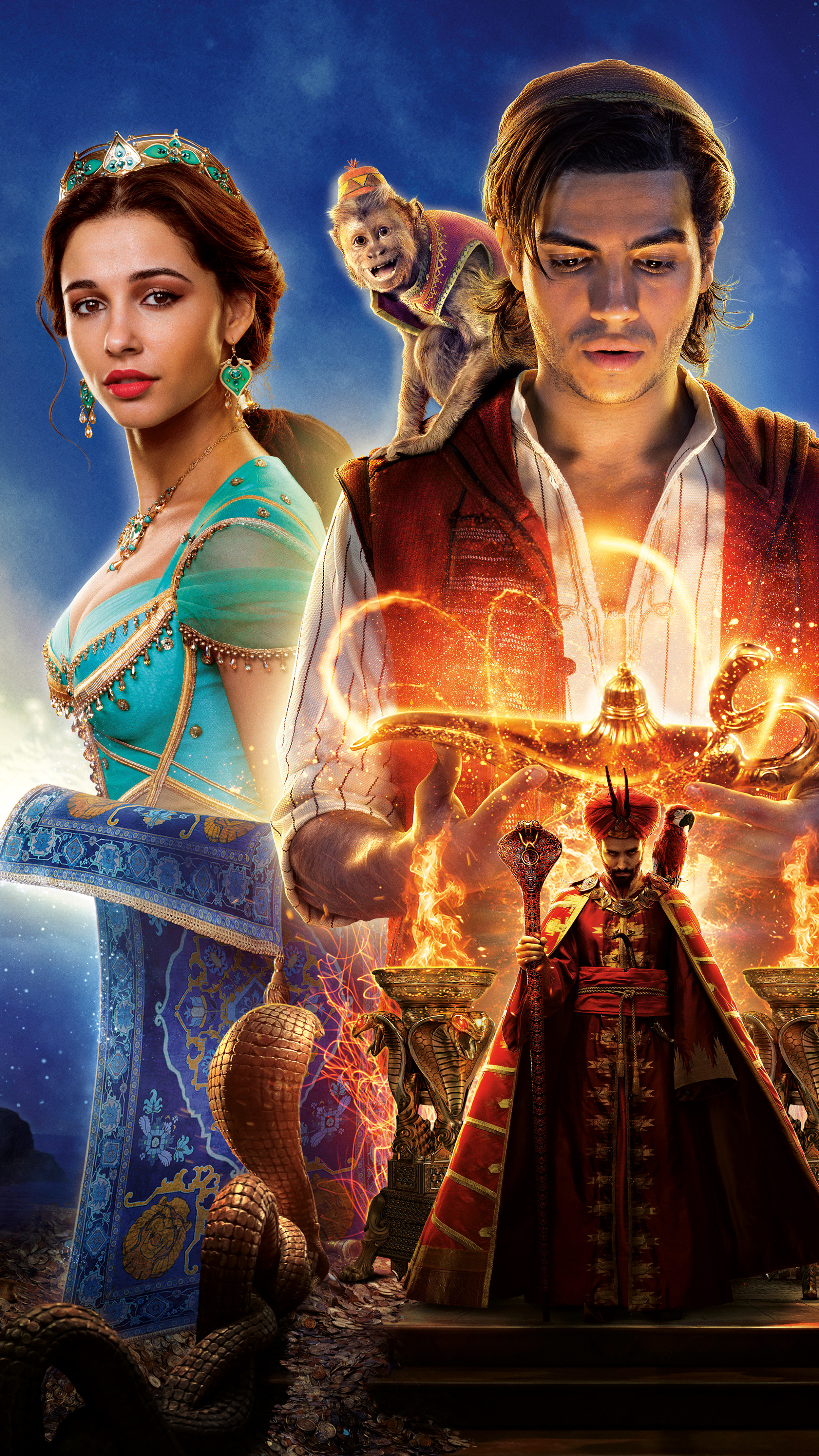 Naomi Scott, Aladdin Movie 2019, Adventure, Magical, 2160x3840 4K Handy