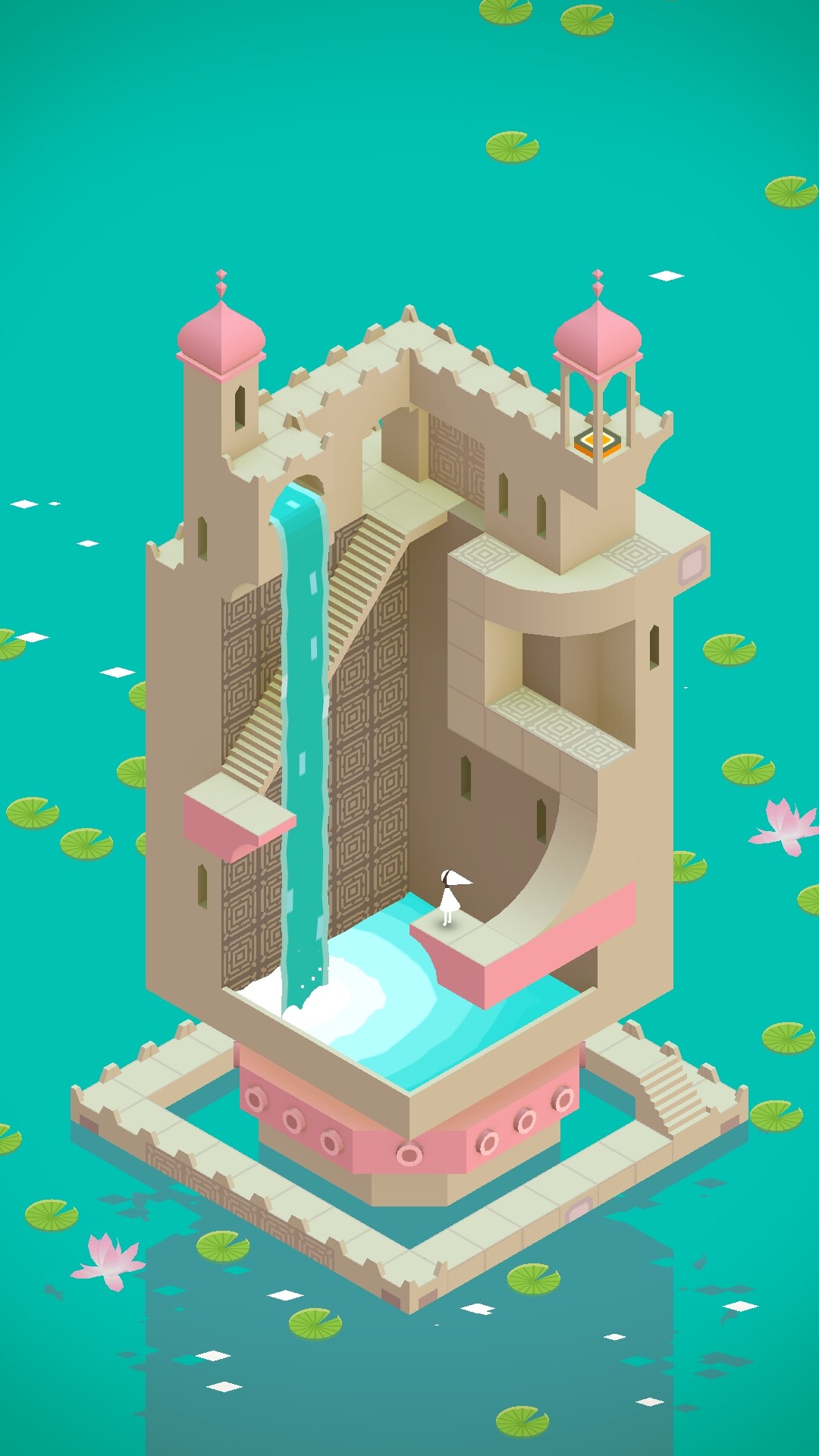 Monument Valley: Critics compared the game's visual style to a vibrant M. C. Escher drawing and Echochrome, Director Neil McFarland. 1080x1920 Full HD Background.