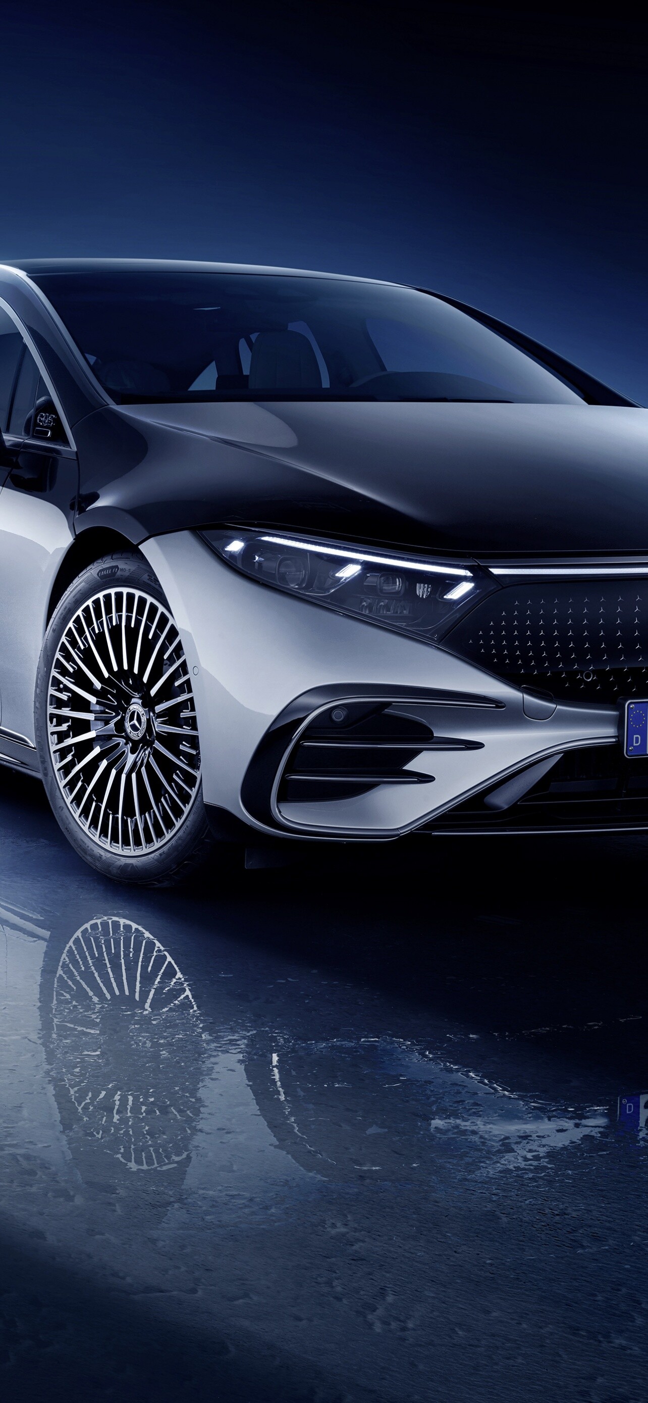 Mercedes-Benz EQS: 2021 580 4MATIC AMG Line Edition 1, Electric Car. 1290x2780 HD Wallpaper.