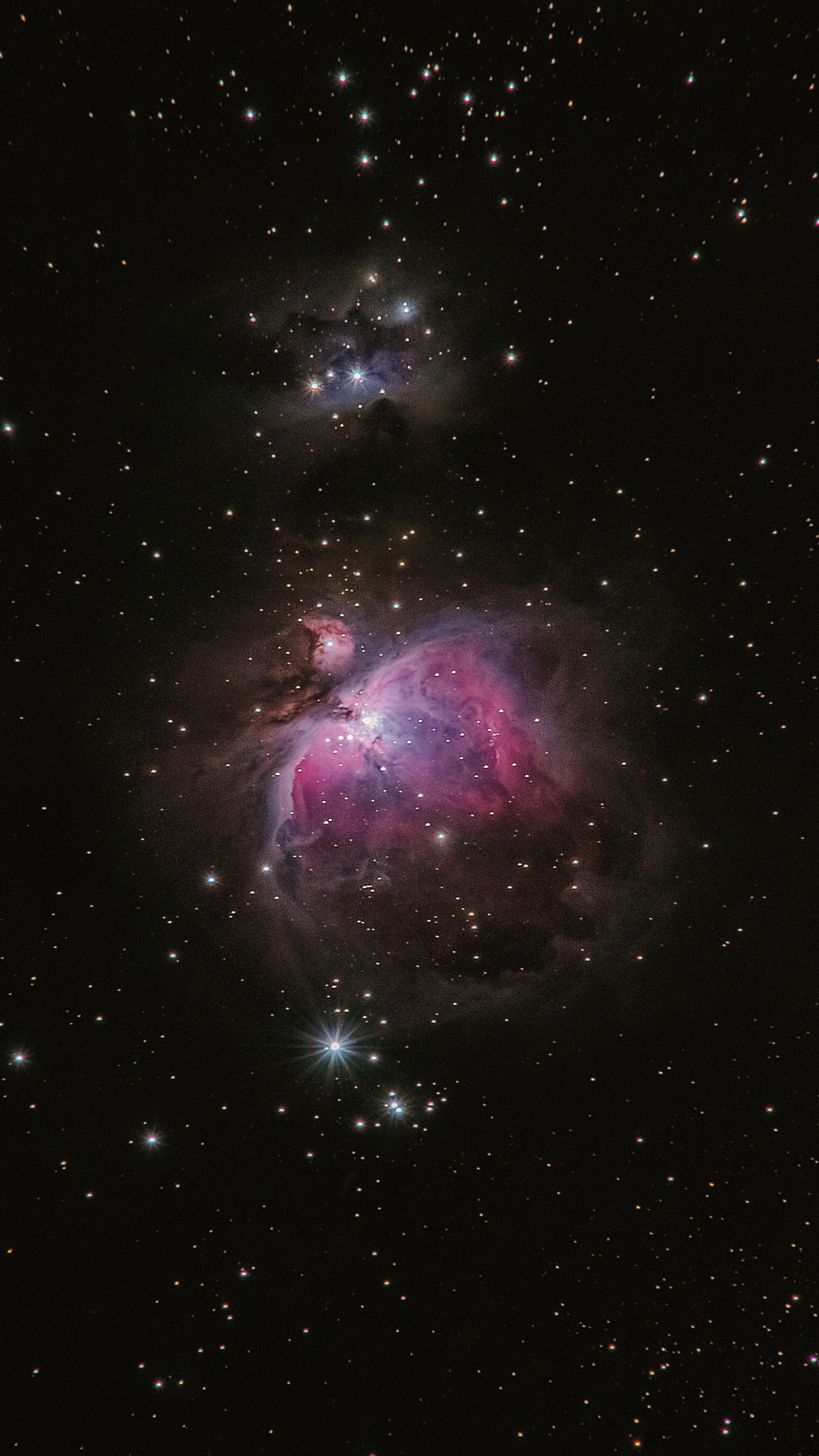 Galaxy Infinity, Cosmos pink, Night sky, Starry mountain, 2160x3840 4K Phone