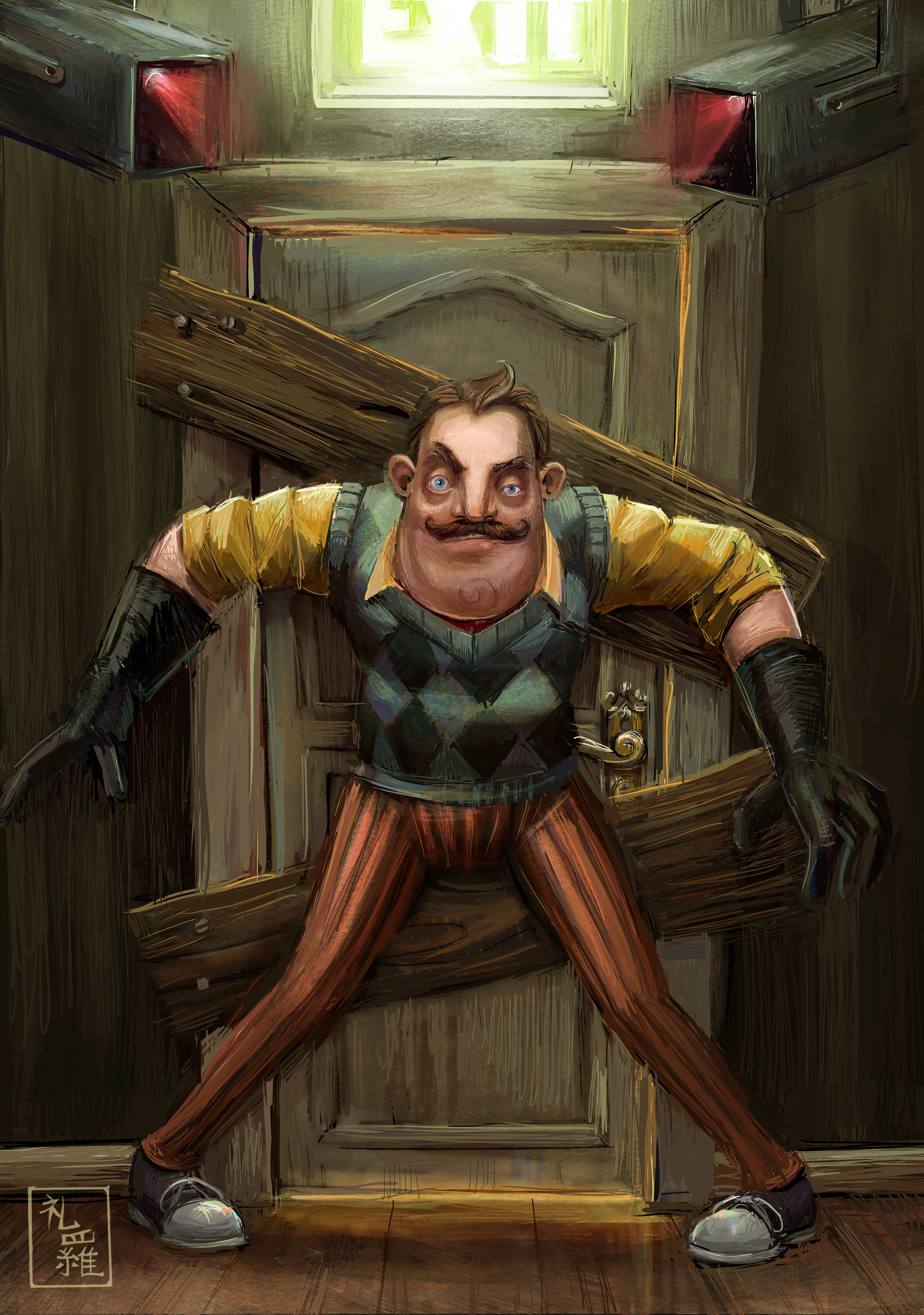 Hello Neighbor 2 (Game): Mr. Peterson, Infamously known as the Neighbor, A central antagonist. 1920x2740 HD Background.