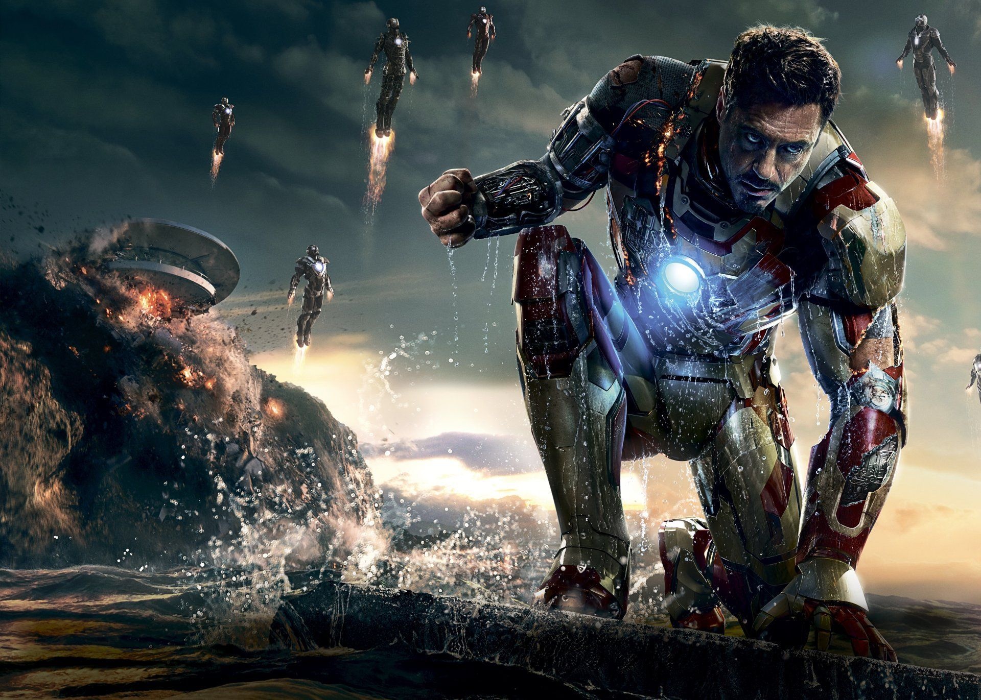Iron Man 3, Desktop wallpapers, Iron Man suit, Explosive action, 1920x1380 HD Desktop