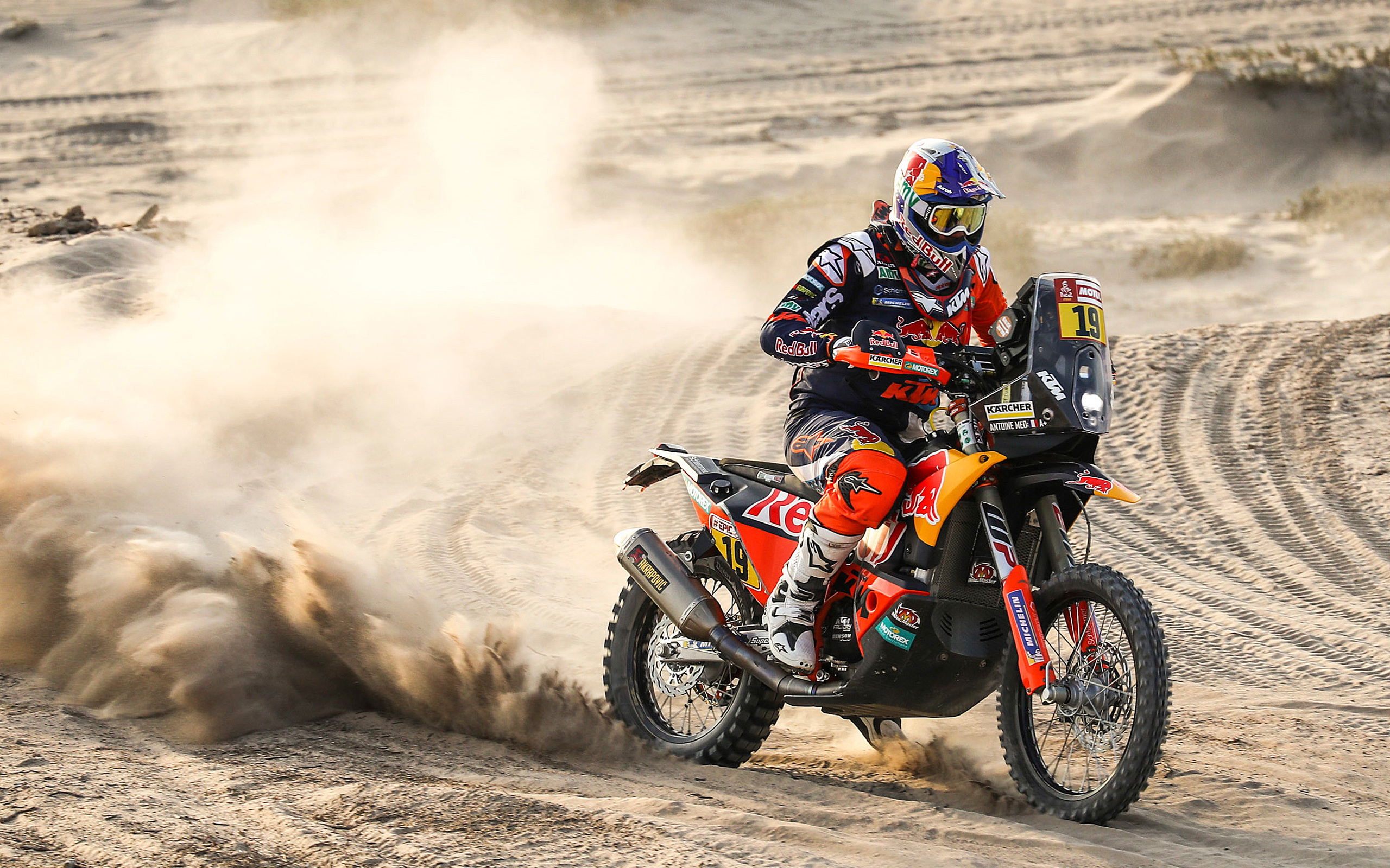 Dakar Rally: Antoine Meo, A French enduro rider and five-time world champion, Red Bull, KTM. 2560x1600 HD Wallpaper.