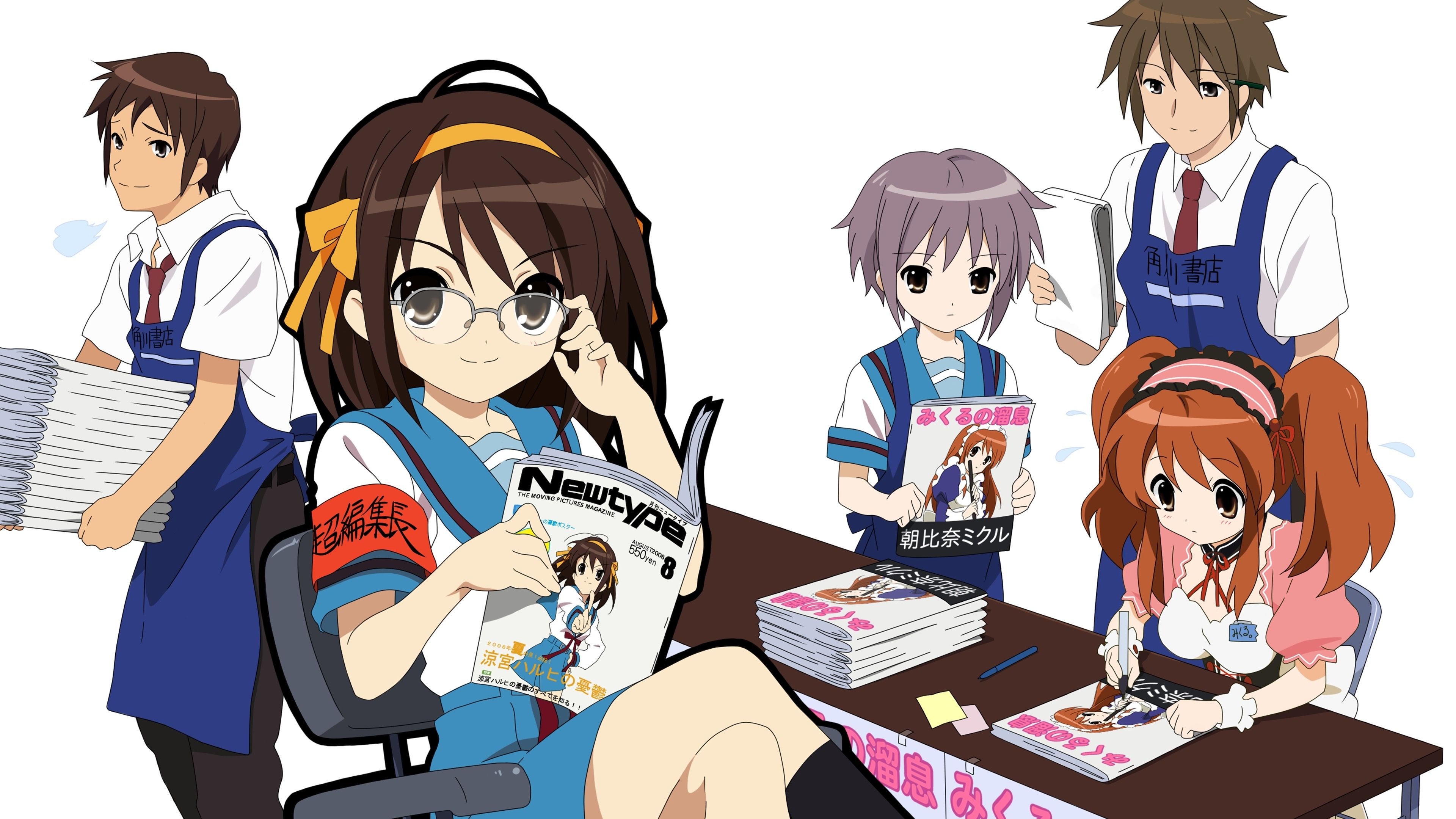 Haruhi, Haruhi Suzumiya, Anime, Yuki Nagato, 3840x2160 4K Desktop