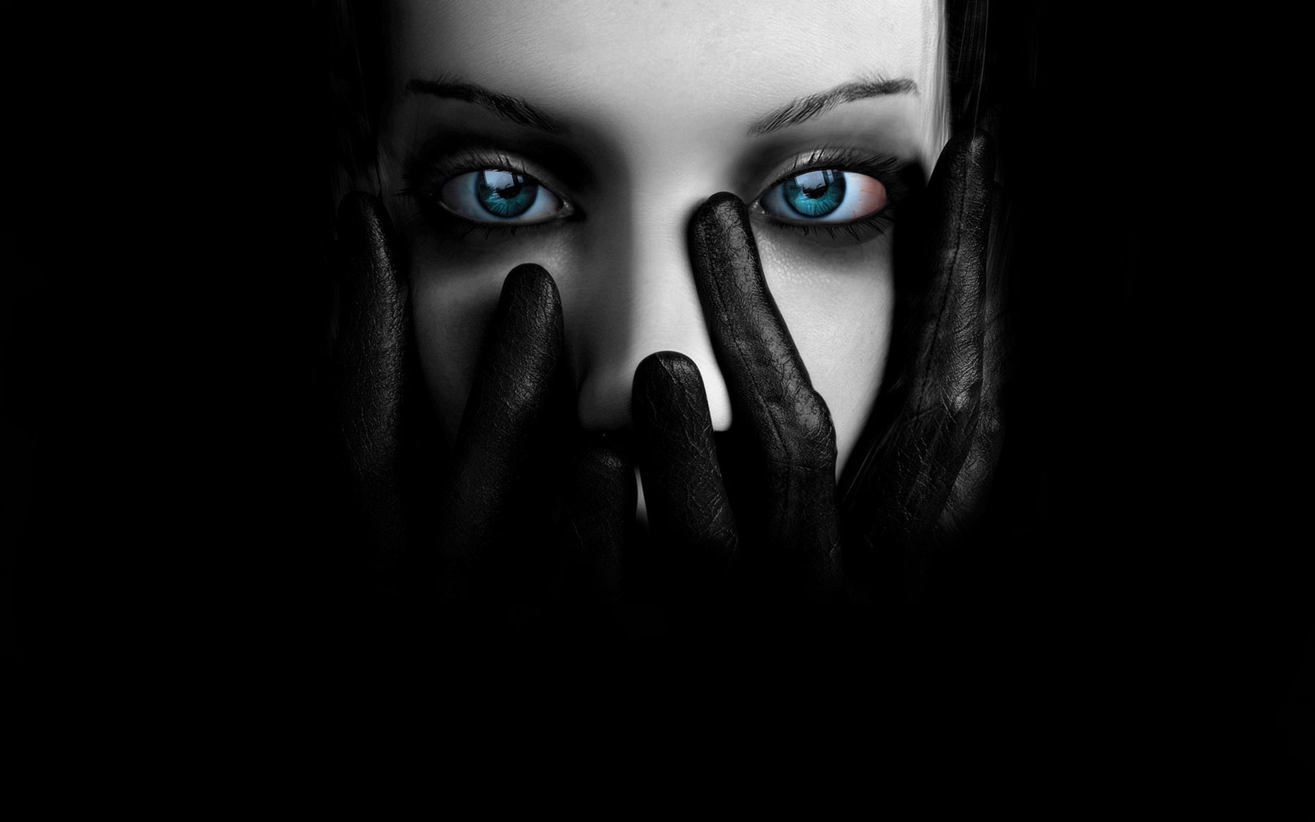 Goth: Dark dramatic makeup, Close up, Gothic gloom, Nocturnal. 1920x1200 HD Wallpaper.