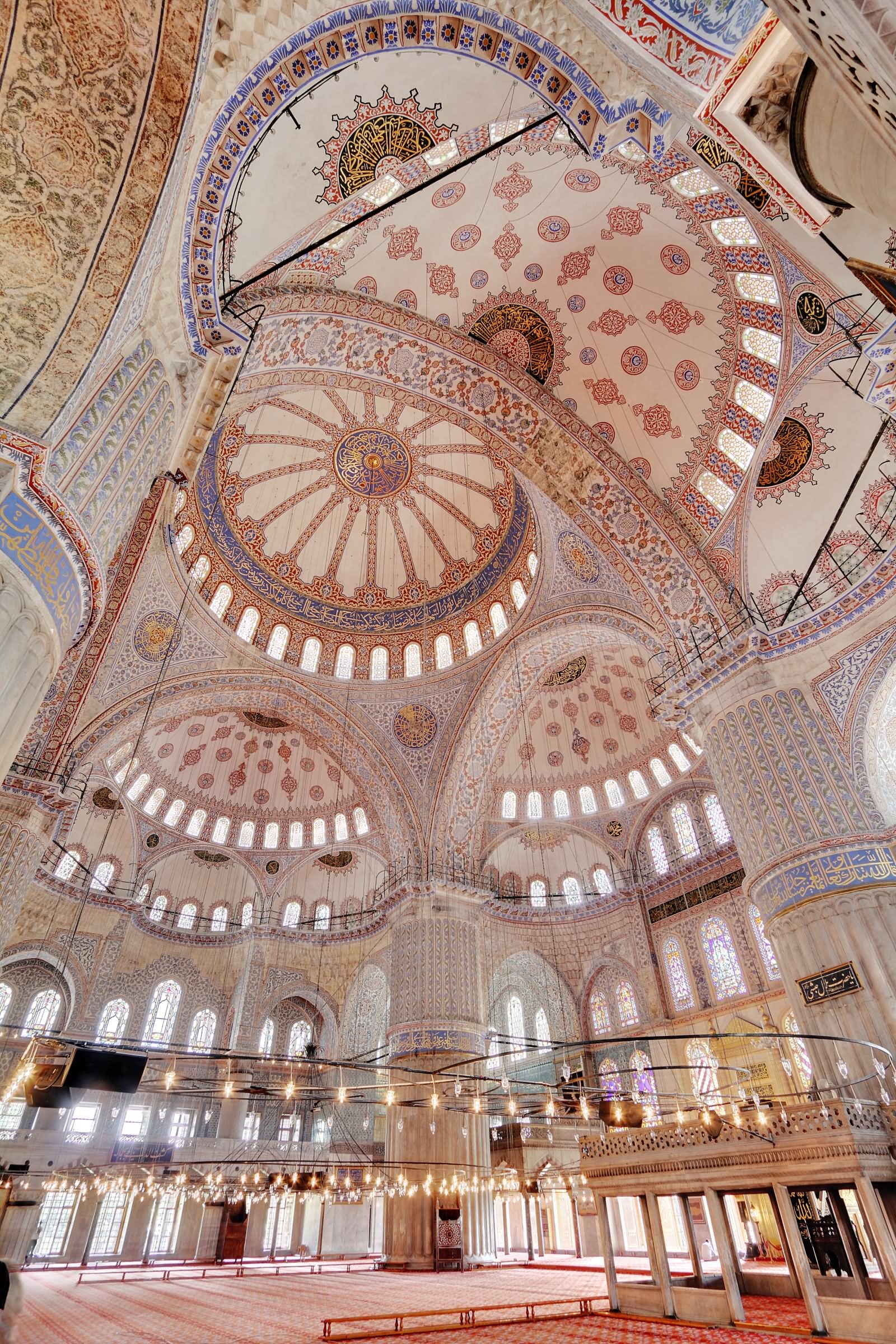 Blue Mosque, Interior view, Istanbul, Incredible, 1600x2400 HD Phone