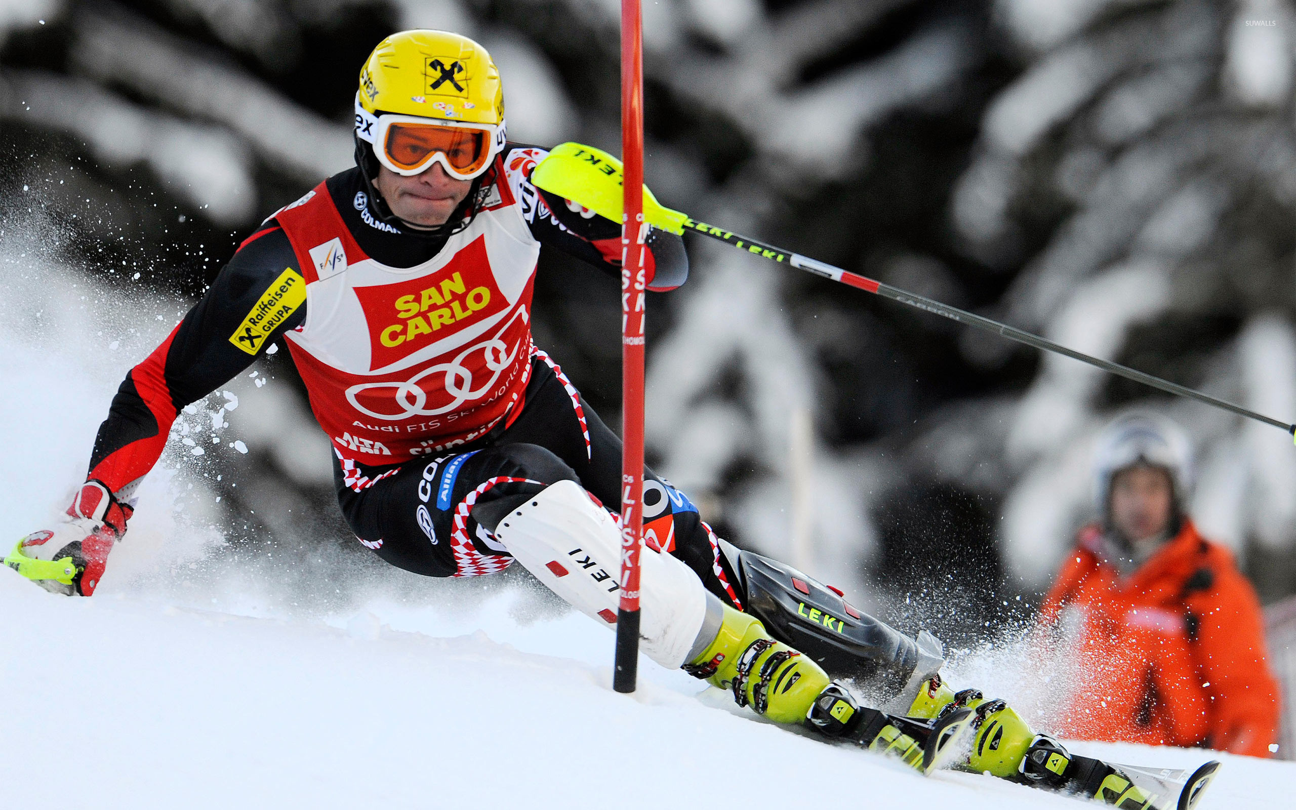 Slalom: Ivica Kostelic, Sports, The sport of gliding on snow. 2560x1600 HD Background.