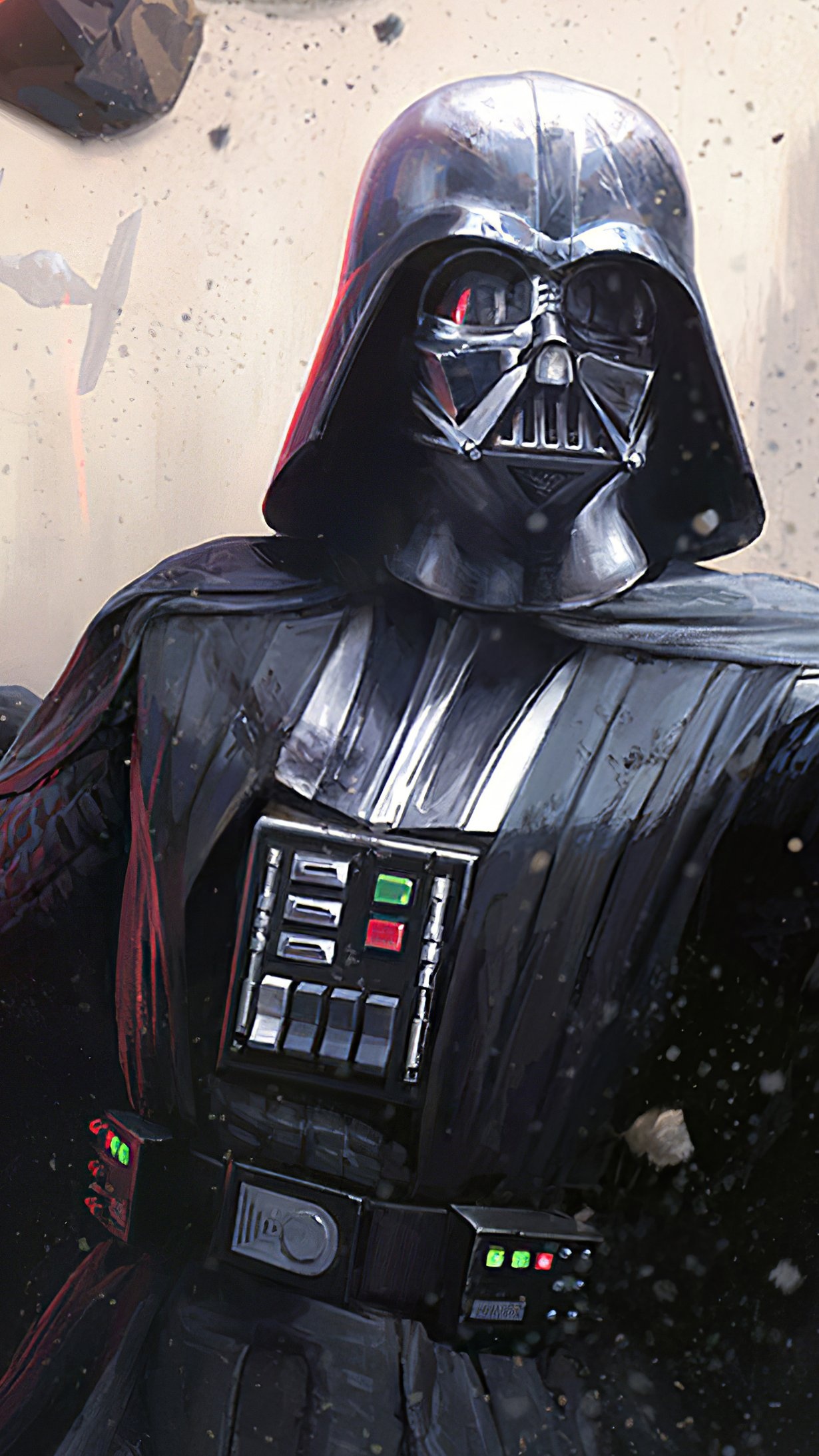 Darth Vader: Became a symbol of the Empire, serving as Palpatine’s fearsome enforcer. 1230x2190 HD Background.