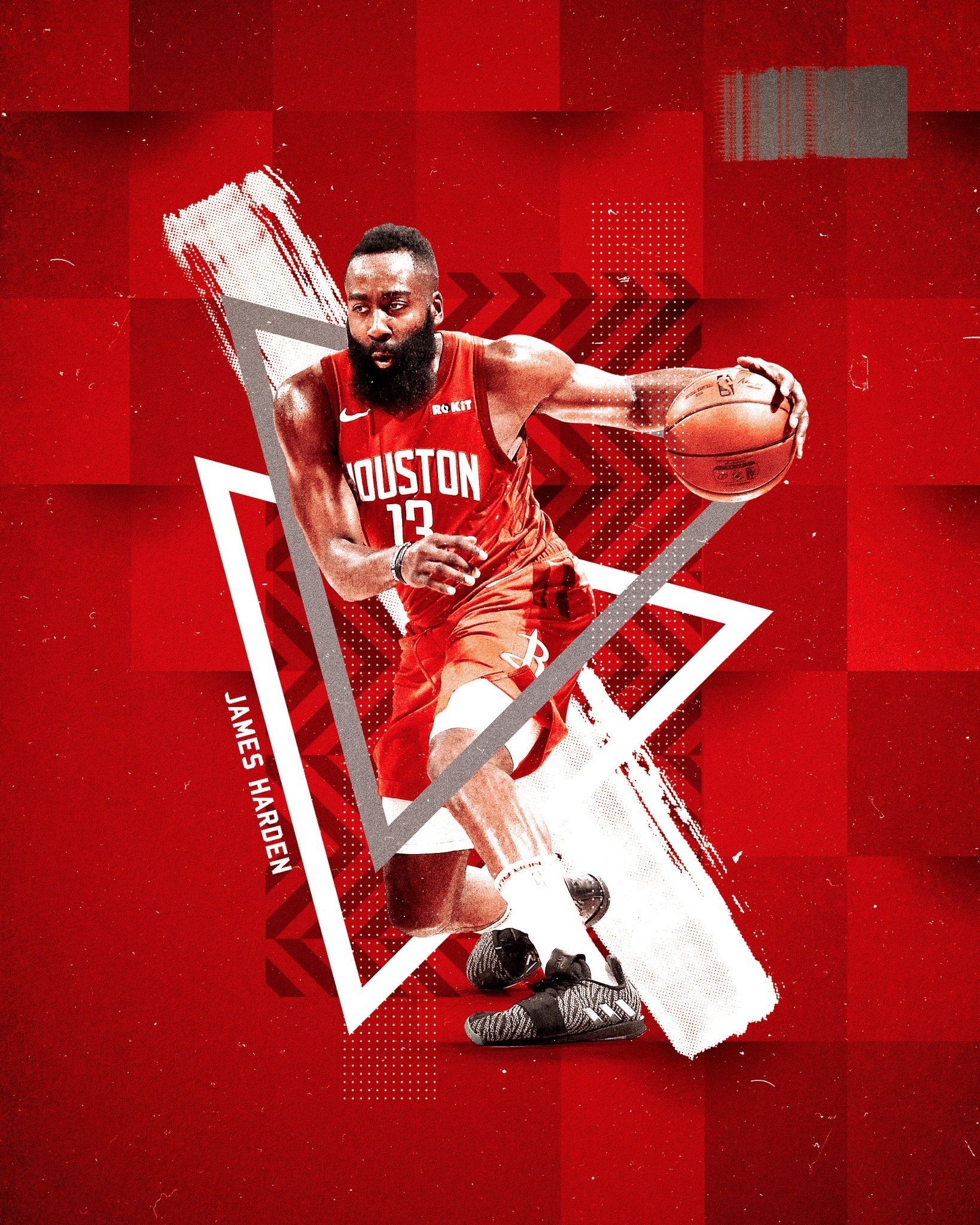 Twitter, NBA wallpapers, Houston Rockets, Sport poster design, 1640x2050 HD Handy