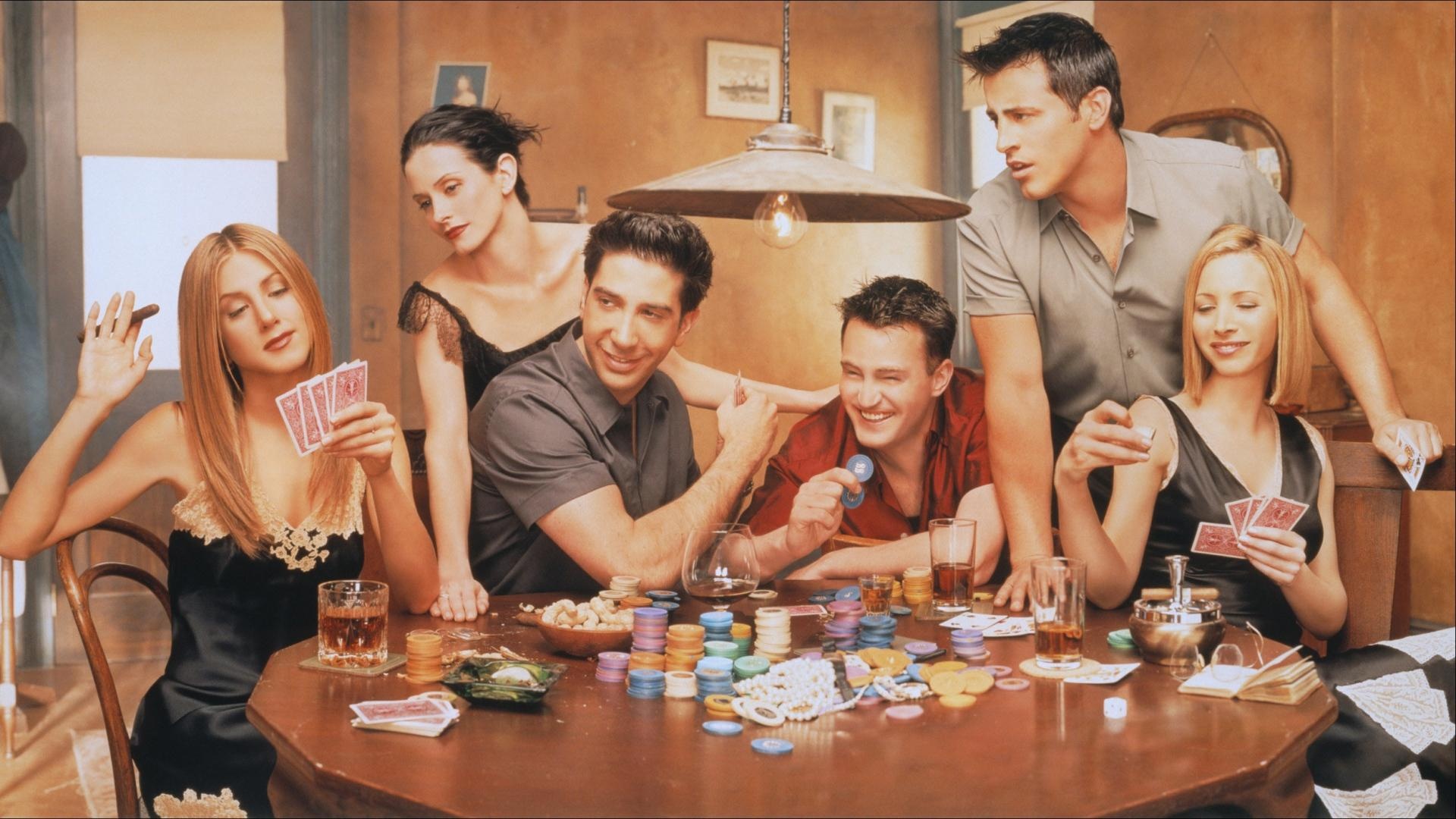 Joey Tribbiani, Poker game, Rachel Green, Chandler Bing, 1920x1080 Full HD Desktop