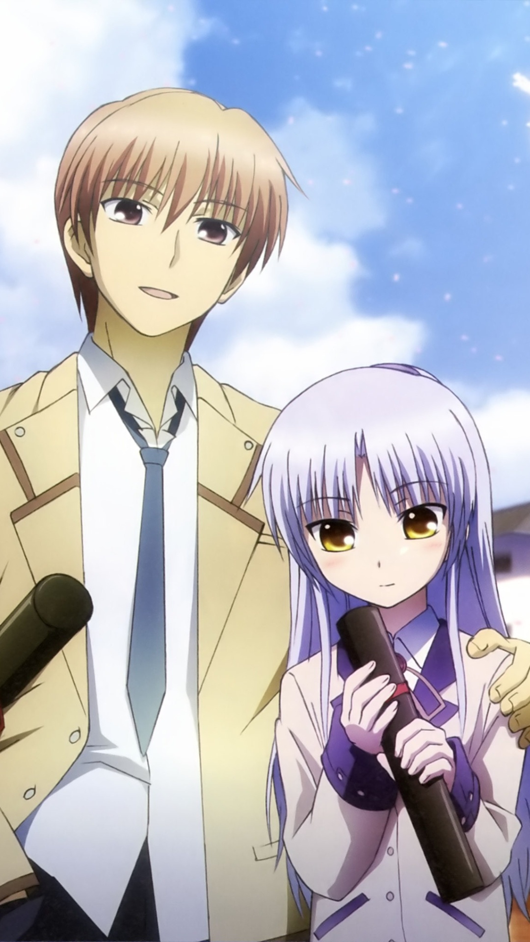 Angel Beats! (Anime): Assigned to join one of the basic activities of the SSS. 1080x1920 Full HD Wallpaper.