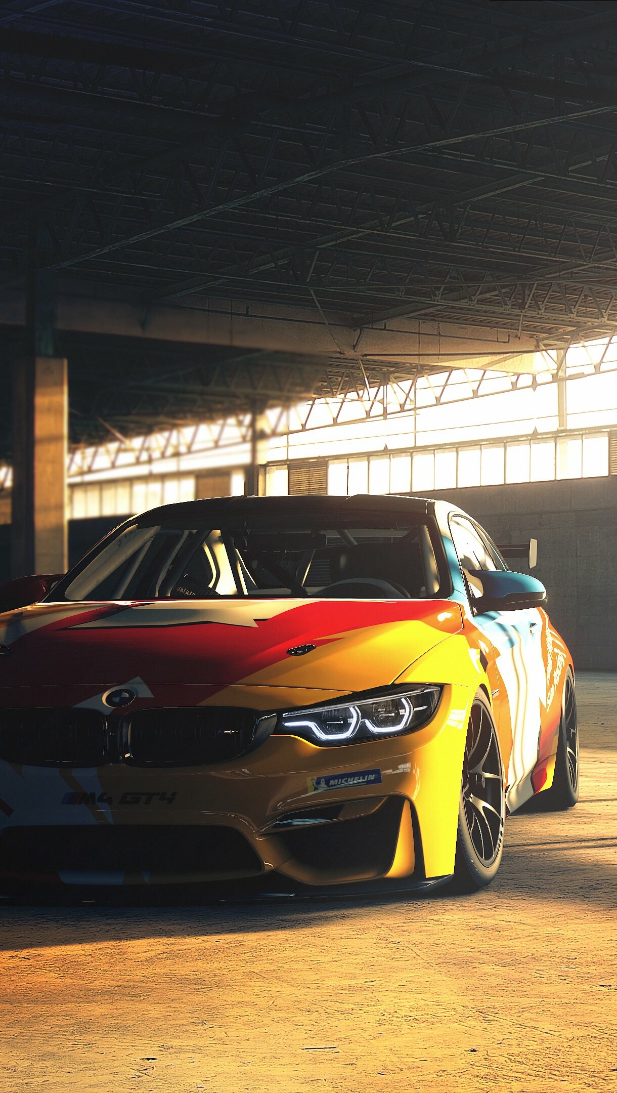 BMW: Company based in Germany and known worldwide for its high quality vehicles, GT4-spec M4 racer. 1220x2160 HD Wallpaper.