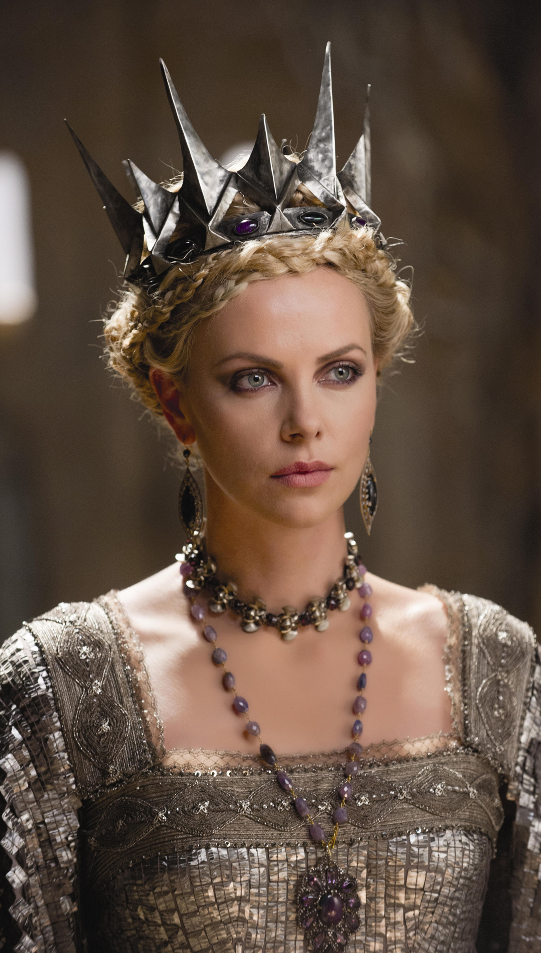Charlize Theron: Queen Ravenna, Snow White's evil stepmother, Fictional character. 1090x1920 HD Background.