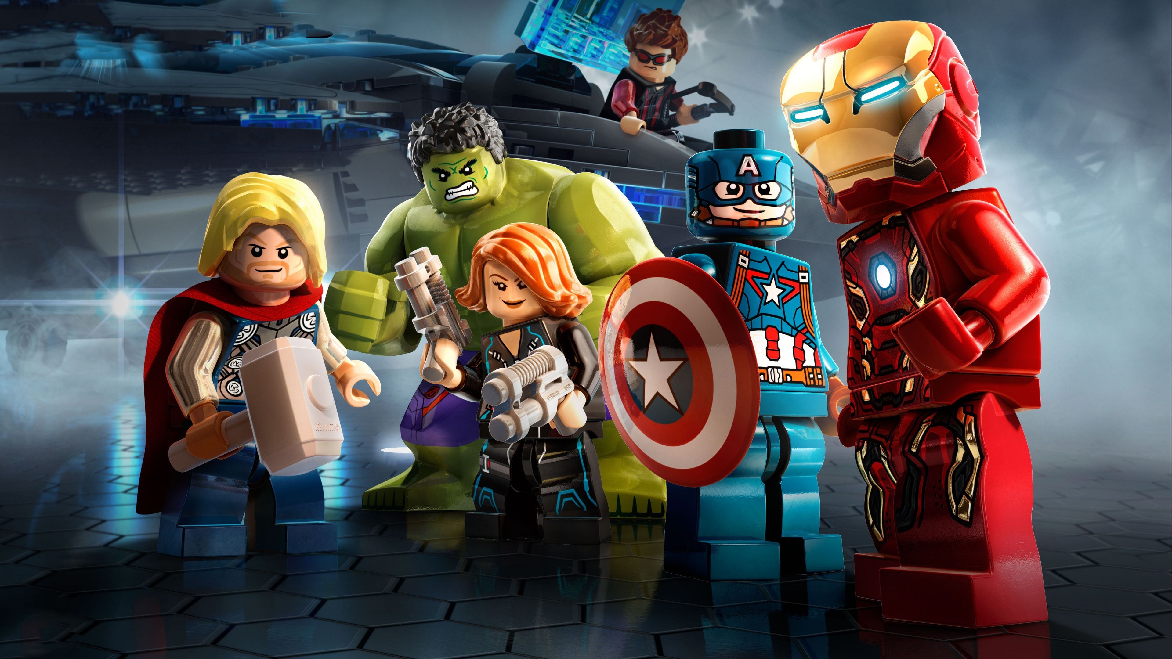 Super Heroes, LEGO Marvel wallpapers, Colorful backgrounds, Building blocks of fun, 3840x2160 4K Desktop