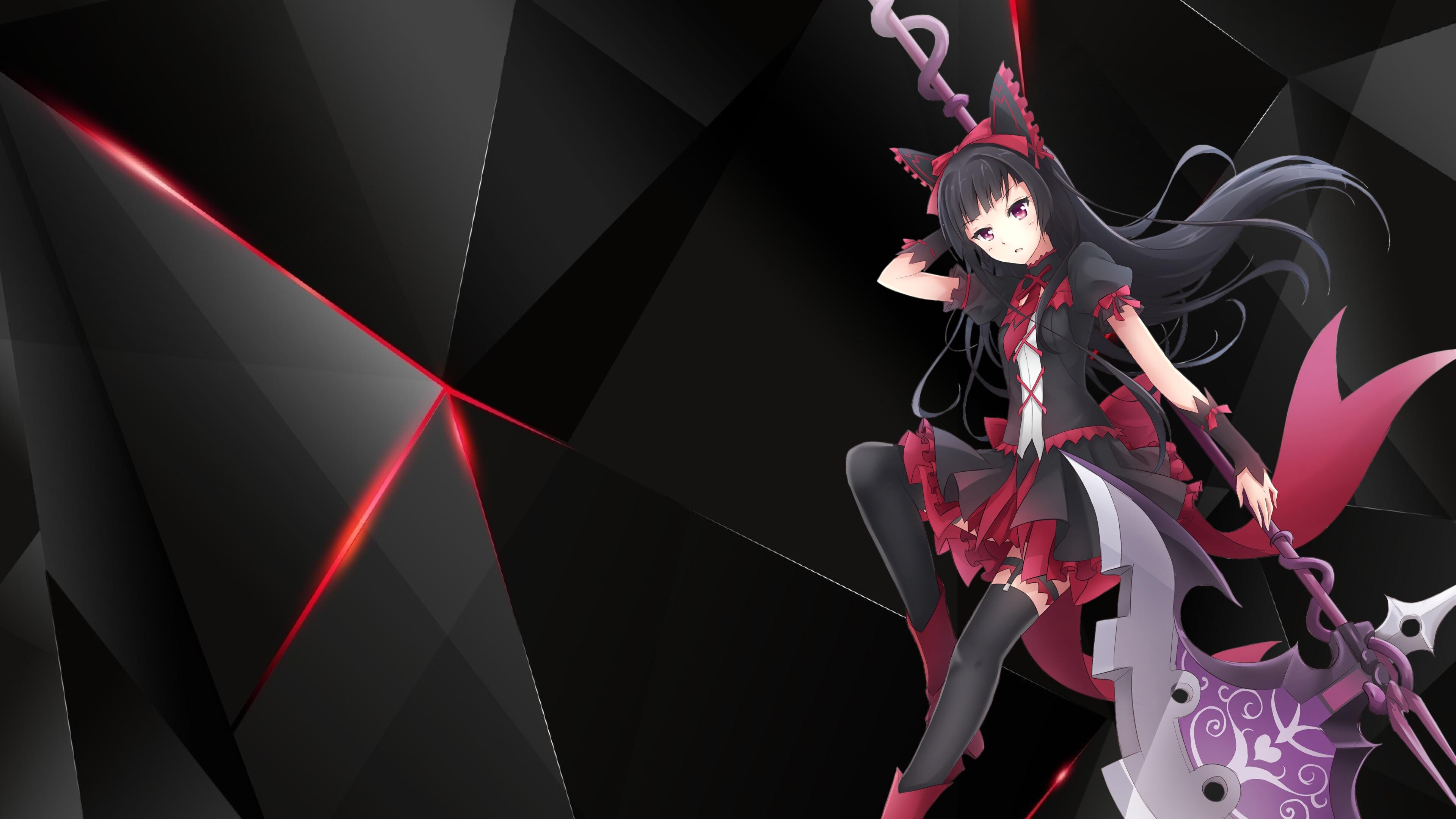 Gate (Anime): Rory Mercury, An apostle of god of darkness and death, Rory the Reaper. 3840x2160 4K Background.