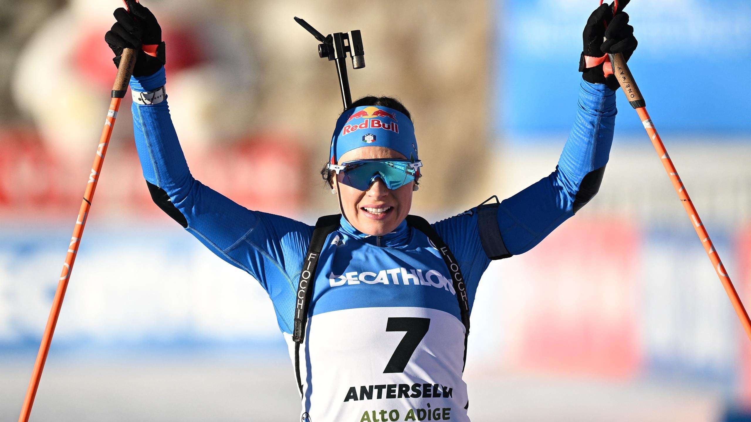 Dorothea Wierer, Biathlon World Cup, First win of the season, 2560x1440 HD Desktop