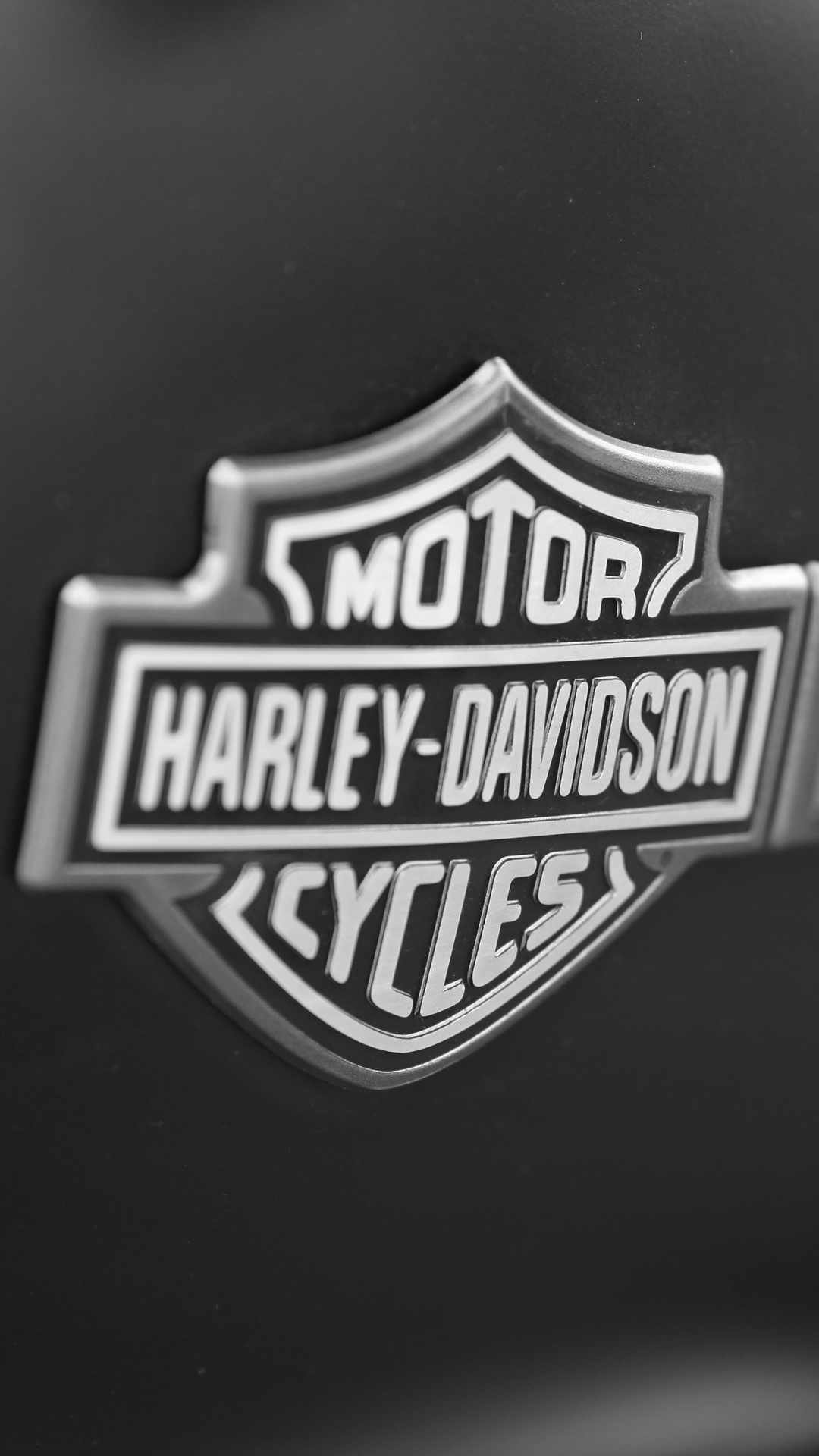 Monochrome, Harley-Davidson Logo Wallpaper, 1080x1920 Full HD Handy