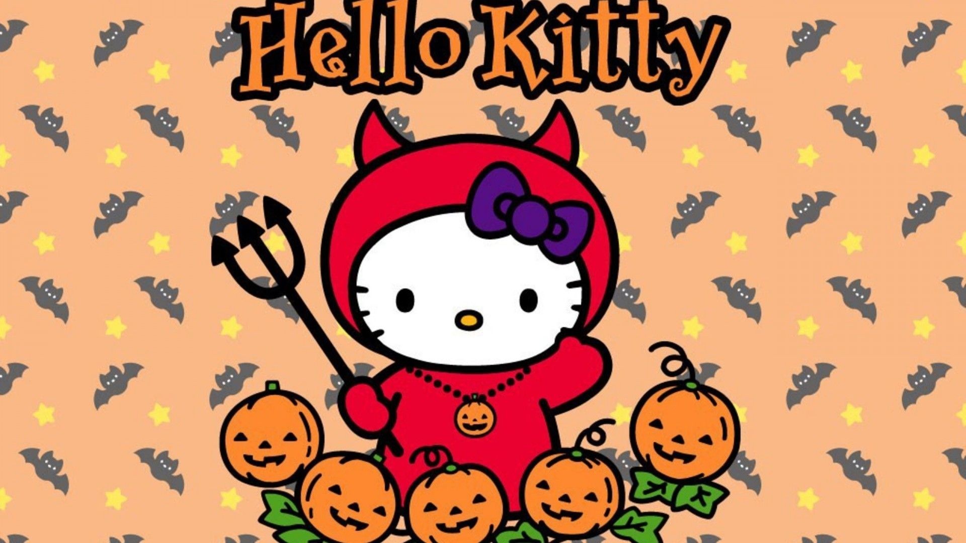 Hello Kitty Halloween, Spooky celebration, Cute frights, Festive fun, 1920x1080 Full HD Desktop