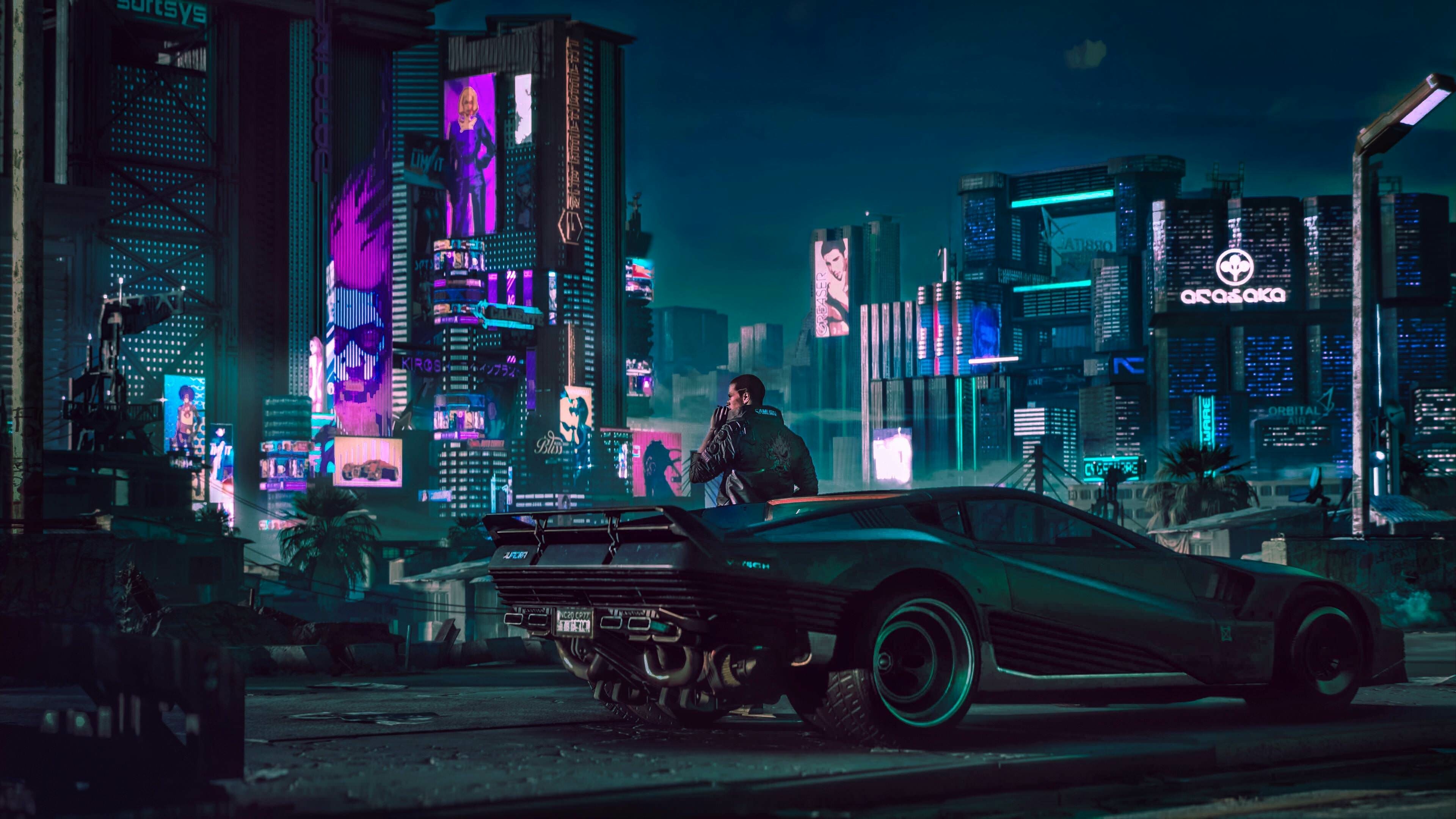 Cyberpunk 2077: An action role-playing video game developed by CD Projekt Red. 3840x2160 4K Wallpaper.