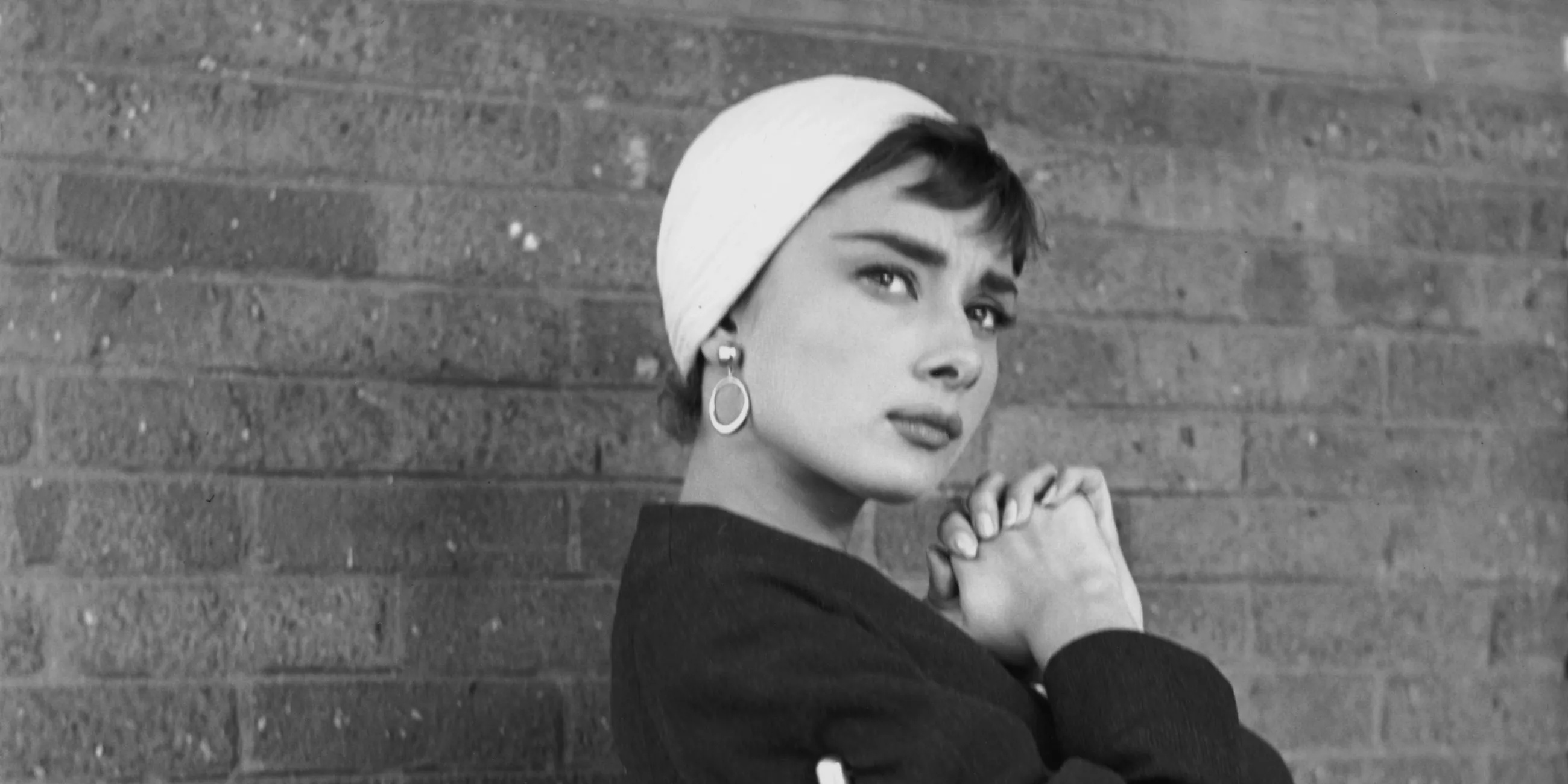 Rare vintage photos, Audrey Hepburn, Iconic actress, Timeless beauty, 2600x1300 Dual Screen Desktop