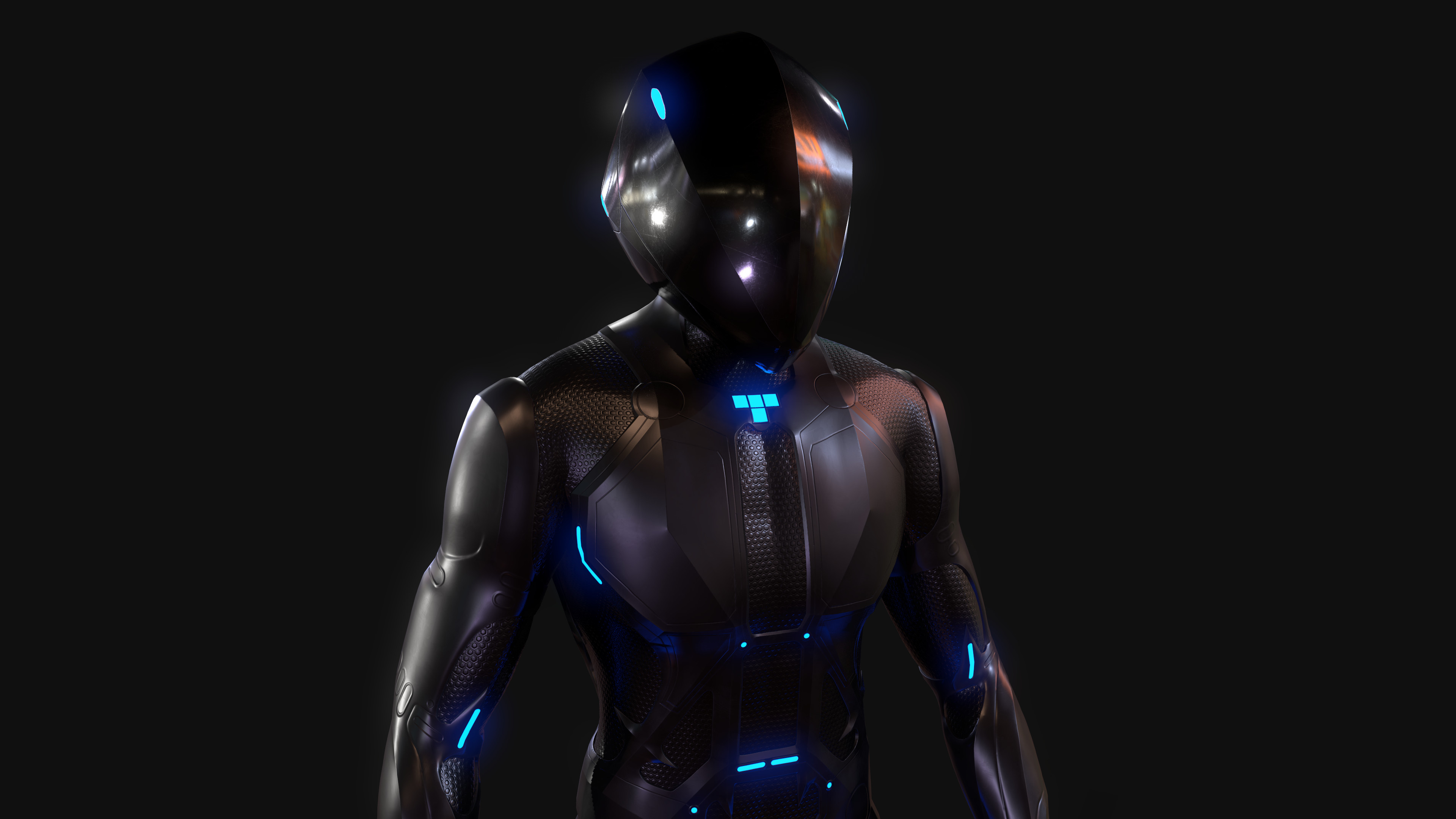 Tron (Movie): A 2010 American science fiction action film, Legacy. 3840x2160 4K Background.