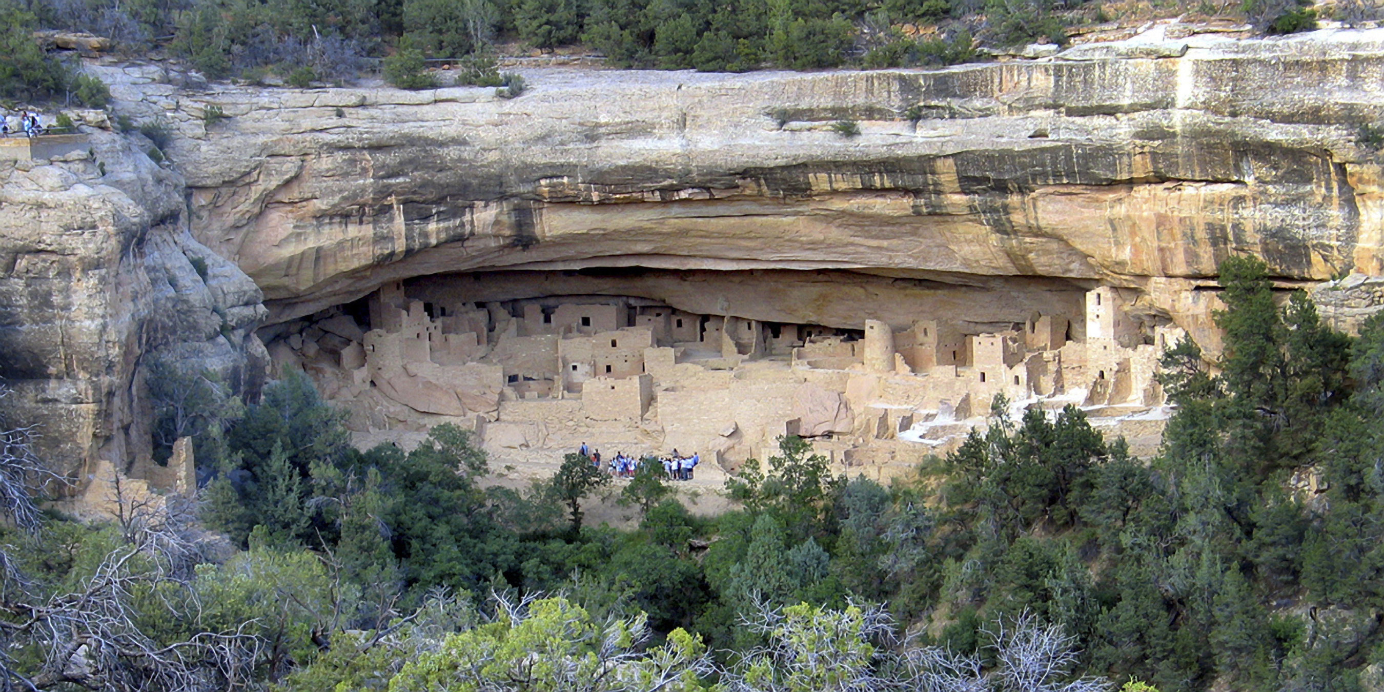 Mesa Verde, Cliff dwellings, Anasazi, Live Science, 2700x1350 Dual Screen Desktop