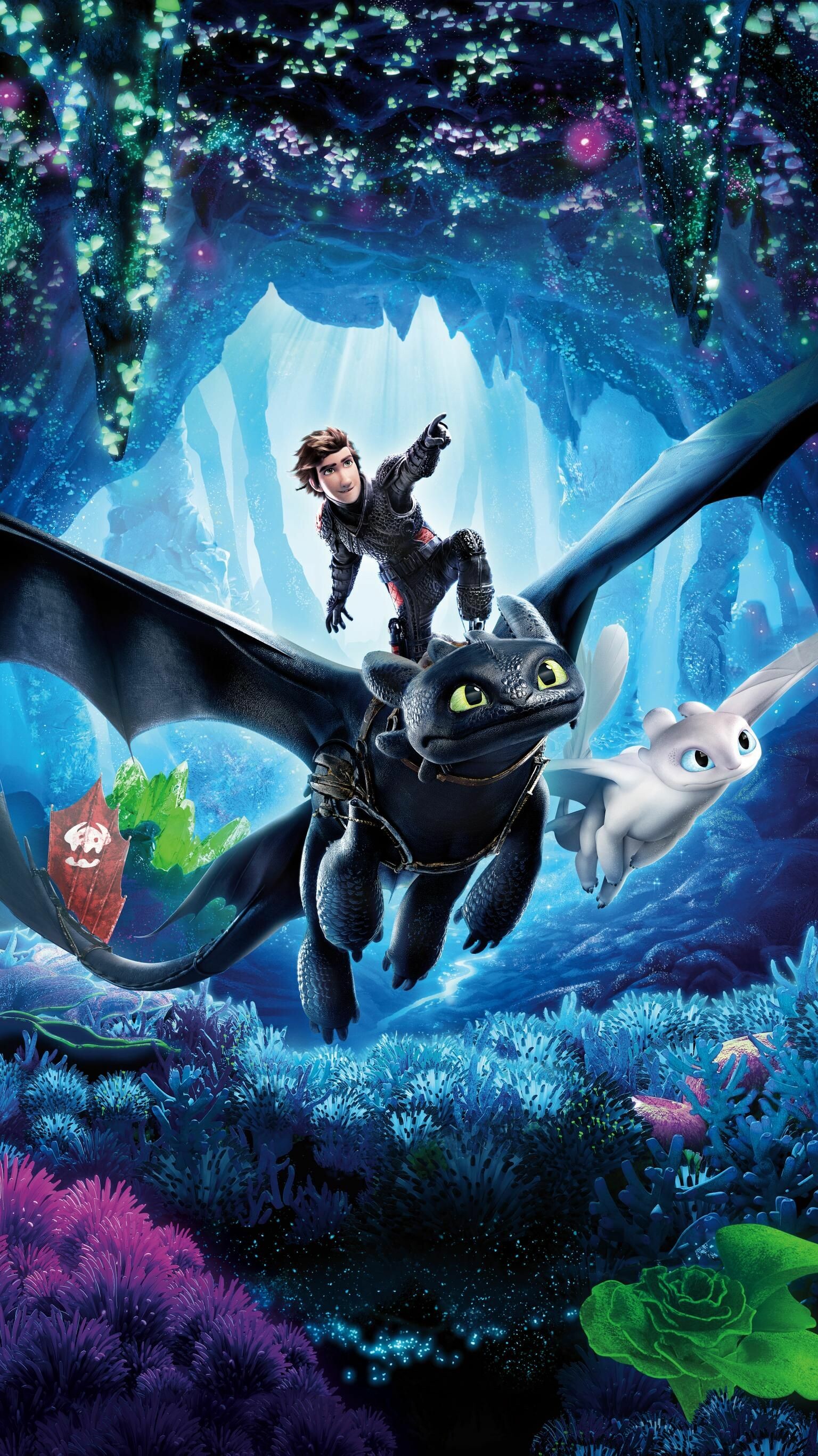 How to Train Your Dragon: The Hidden World, 2019 movie, Toothless. 1540x2740 HD Wallpaper.