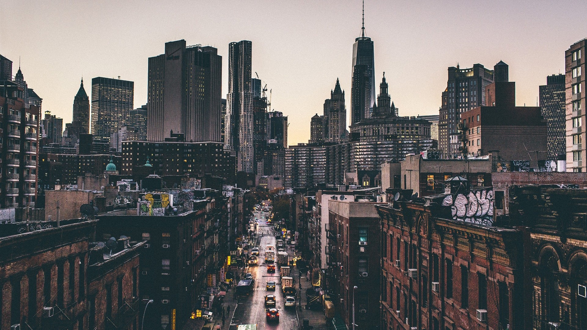 New York City, Cityscape buildings, Manhattan skyline, Urban landmark, 1920x1080 Full HD Desktop