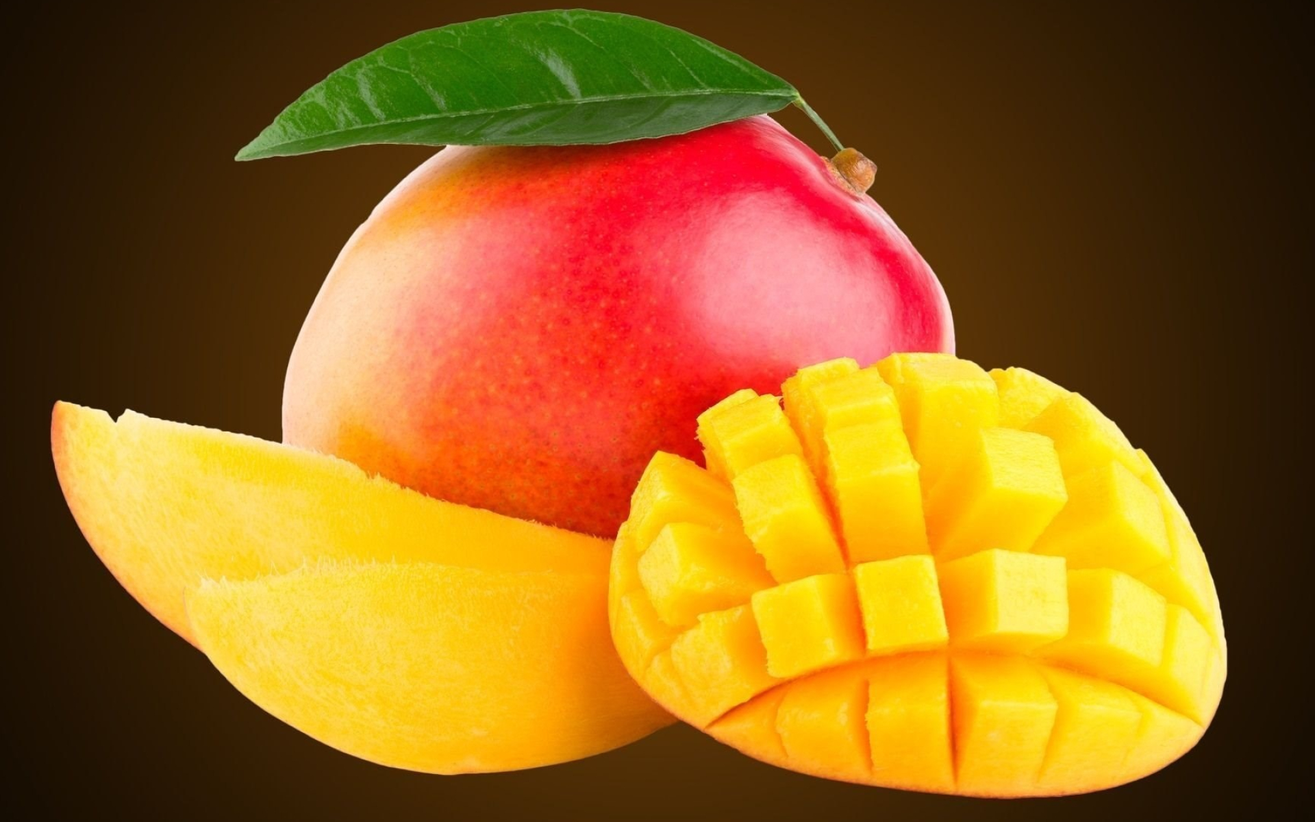 Mango: Comes in different shapes and sizes depending upon cultivar types. 1920x1200 HD Background.