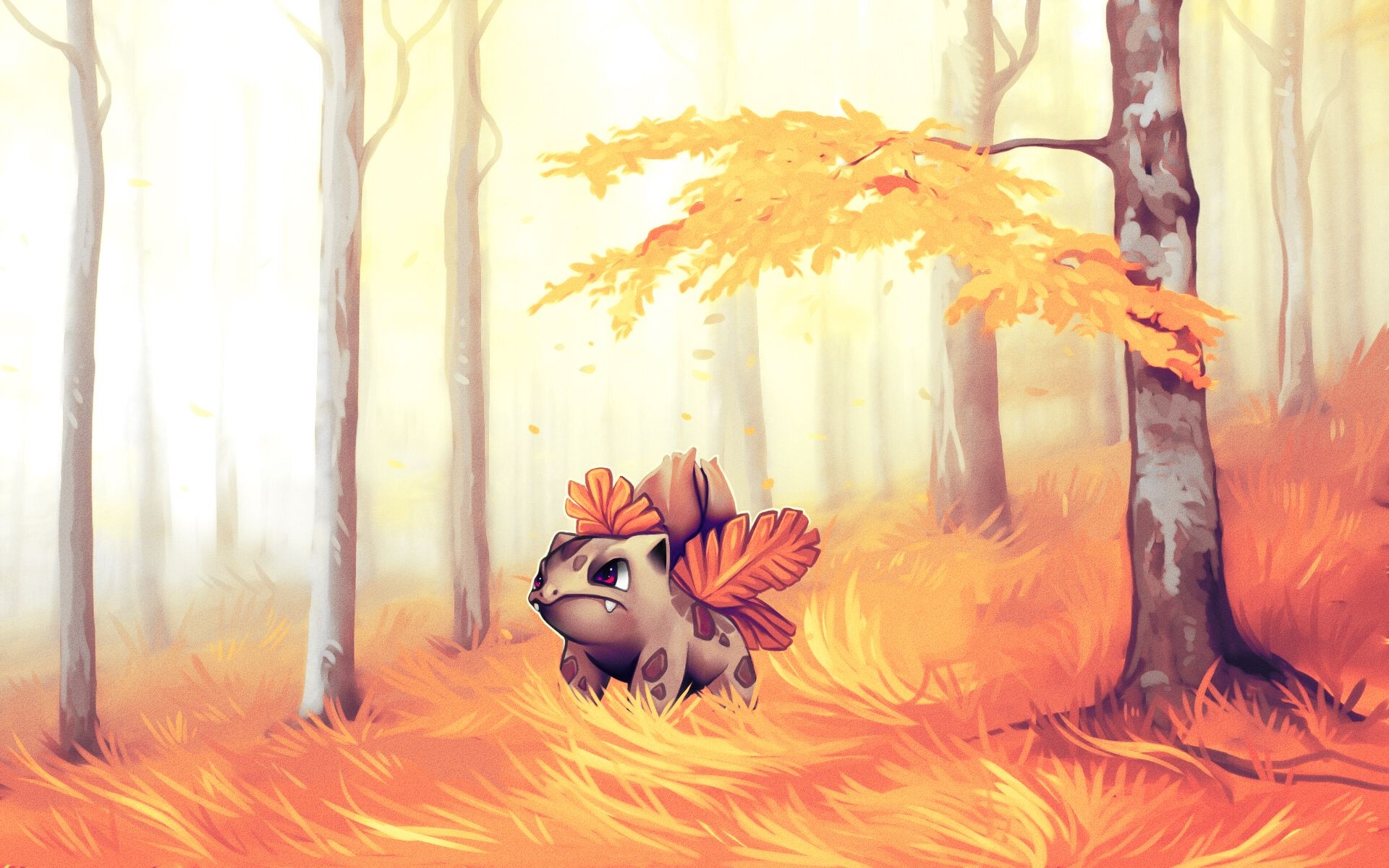 Ivysaur, Art by Andrework, Wild Pokemon, 1920x1200 HD Desktop