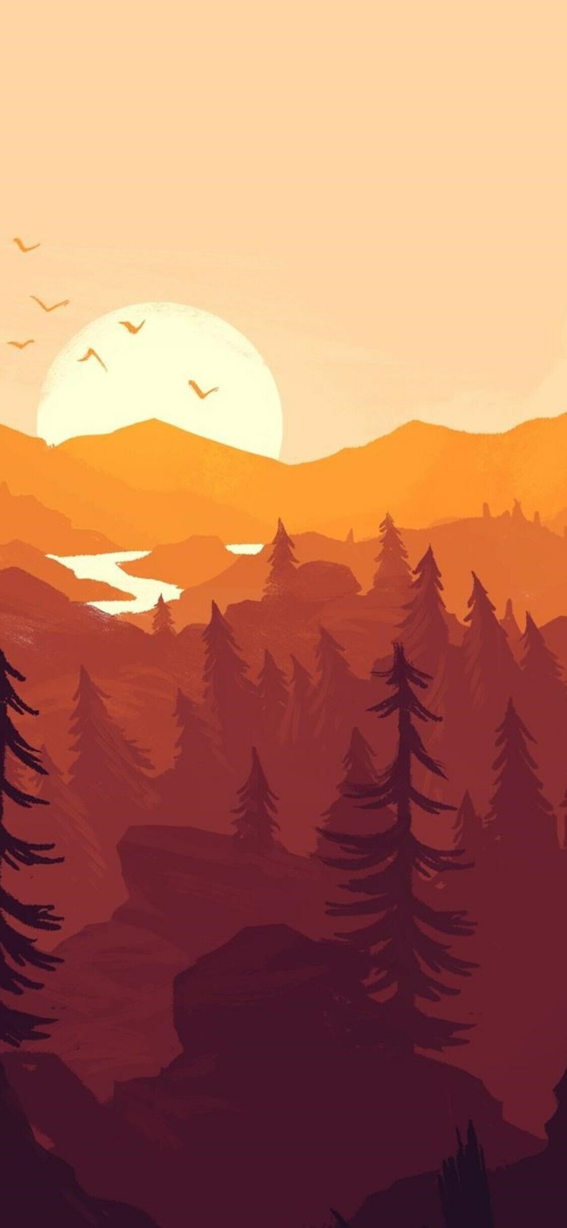 Firewatch: The indie adventure game from Campo Santo. 1130x2440 HD Wallpaper.