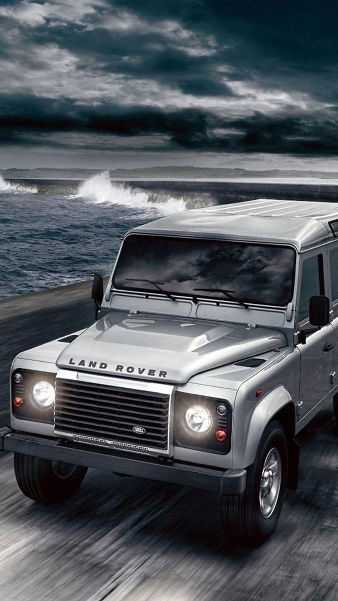 Land Rover Defender, Ocean shore landscape, iPhone wallpaper, Chelsea edition, 1080x1920 Full HD Phone
