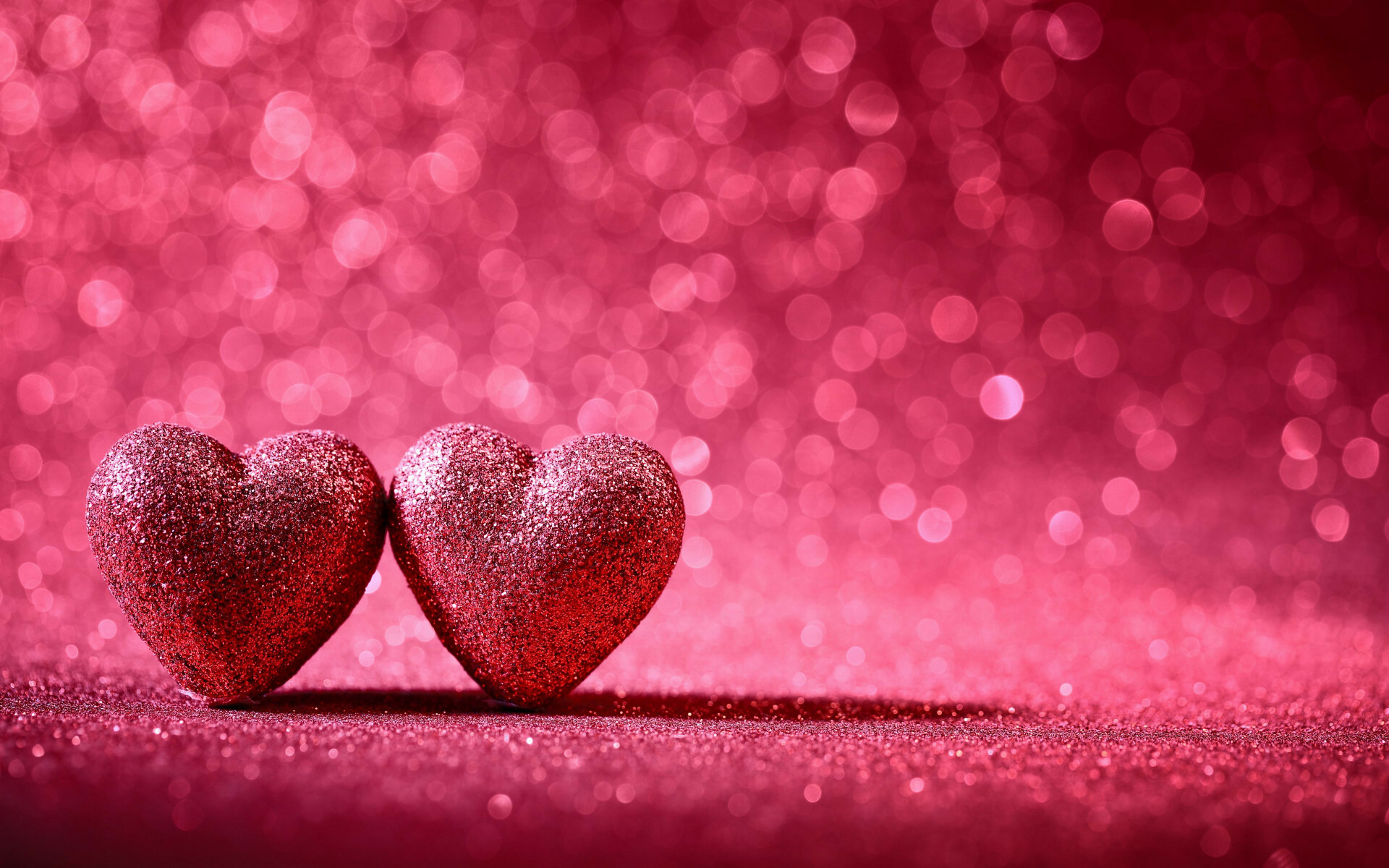 Heart: Linked with the idea of romantic love, Two pink hearts. 1920x1200 HD Background.