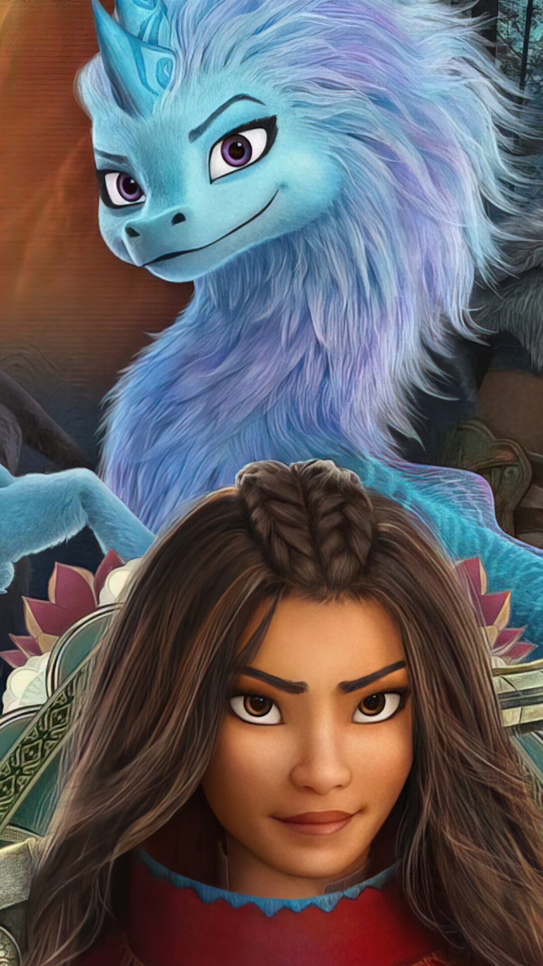 Raya and the Last Dragon: The titular protagonist, The daughter of Chief Benja. 1080x1920 Full HD Wallpaper.