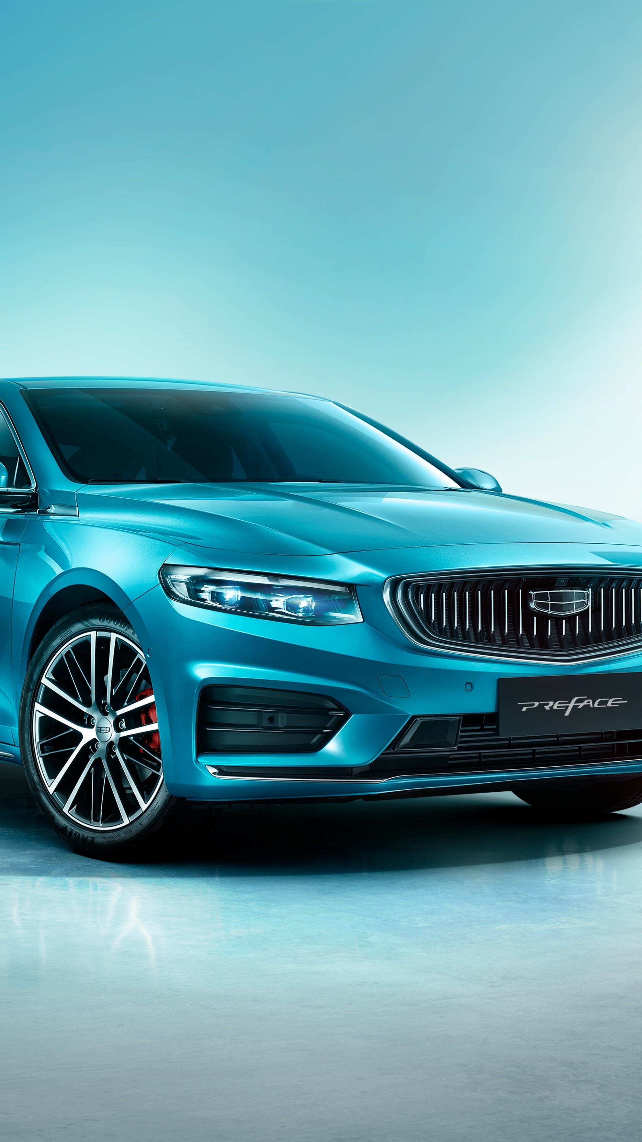 Geely: Model Preface, Guangzhou Motor Show, 2020 cars. 2160x3840 4K Background.