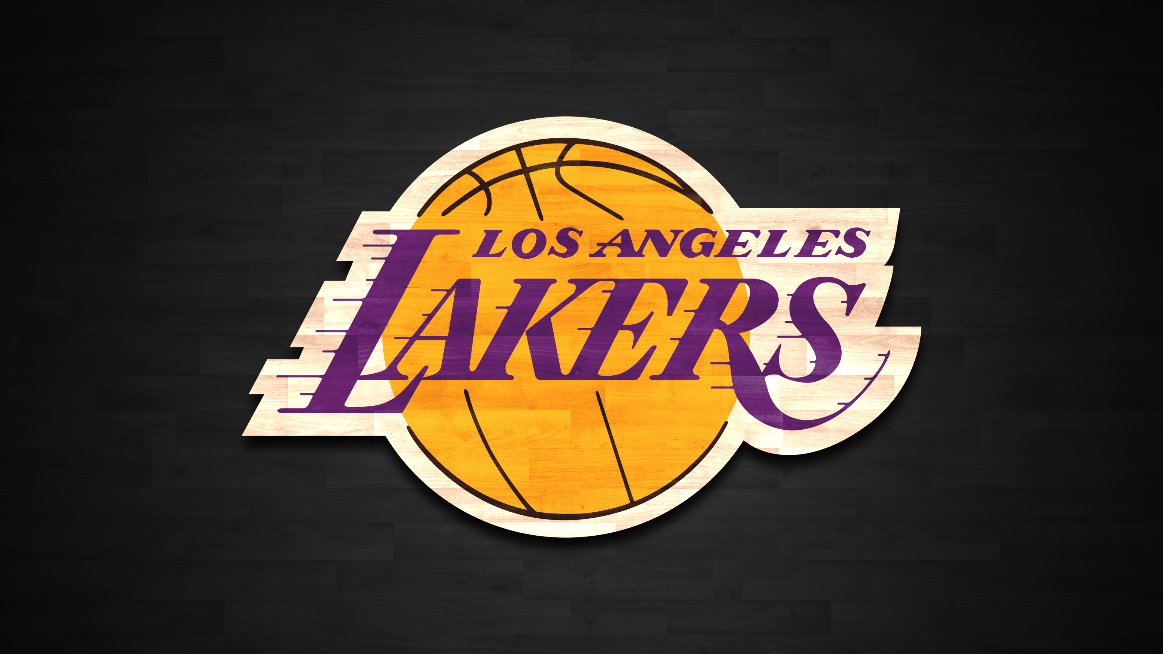Los Angeles Lakers: The team compete in the NBA as a member of the league's Western Conference Pacific Division. 3840x2160 4K Background.