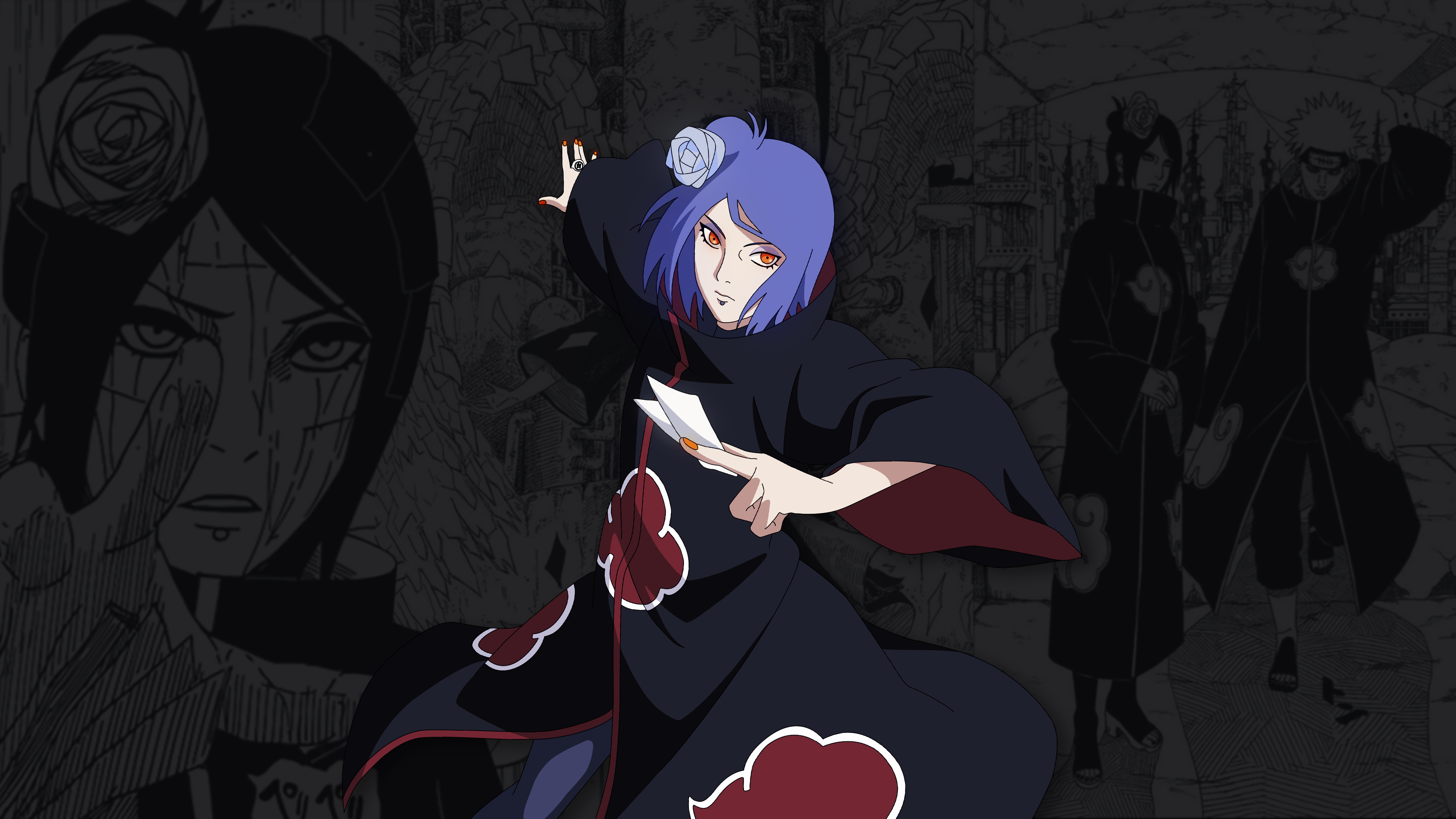 Konan (Naruto), Akatsuki naruto shippuuden, Uzumaki anime, Naruto wallpaper, 3840x2160 4K Desktop