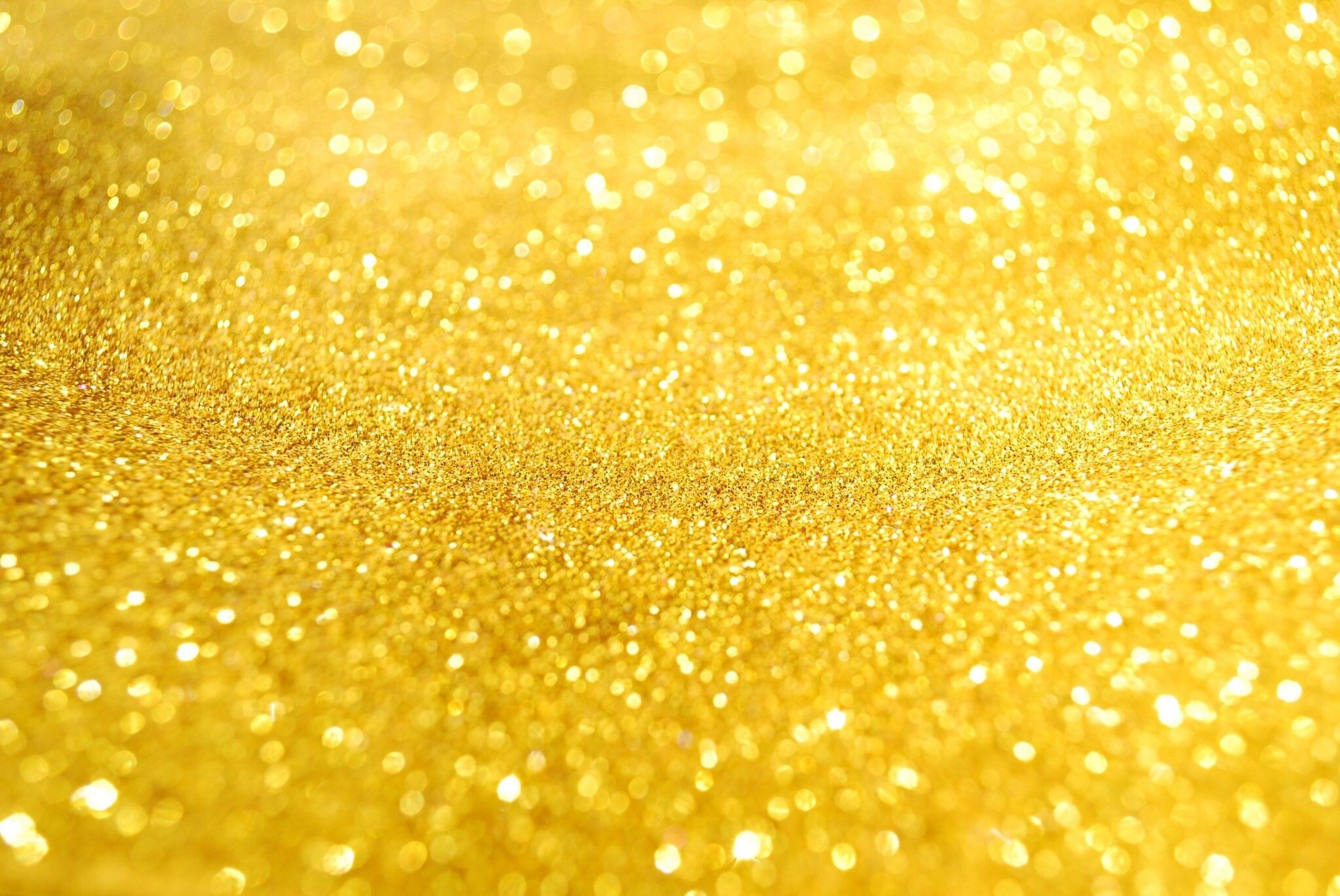 Gold Sparkle: Shiny or sparkly yellow glitter, Small, brightly colored particles, Glitter coatings. 2050x1370 HD Wallpaper.