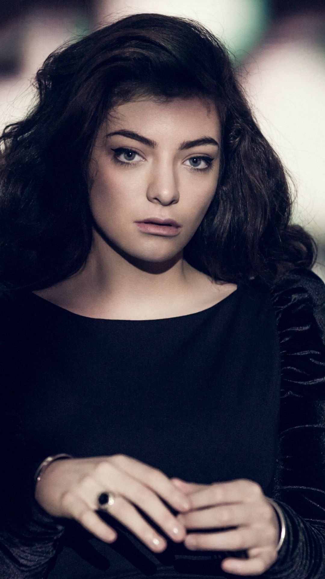 Lorde black dress, Famous singer, Celebrity wallpaper, Lorde's radiant smile, 1080x1920 Full HD Phone