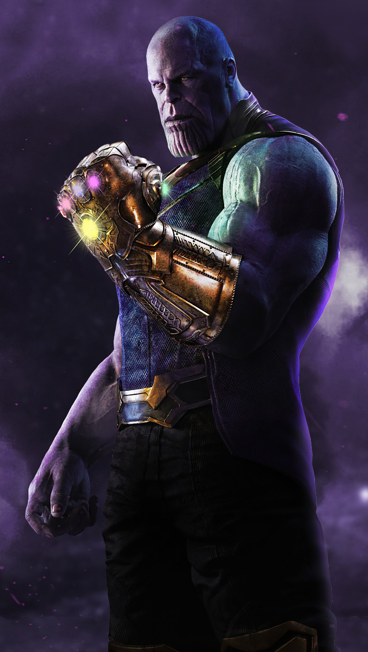 Thanos, Mad titan wallpaper, 4K Ultra HD, Marvel character, 1220x2160 HD Handy
