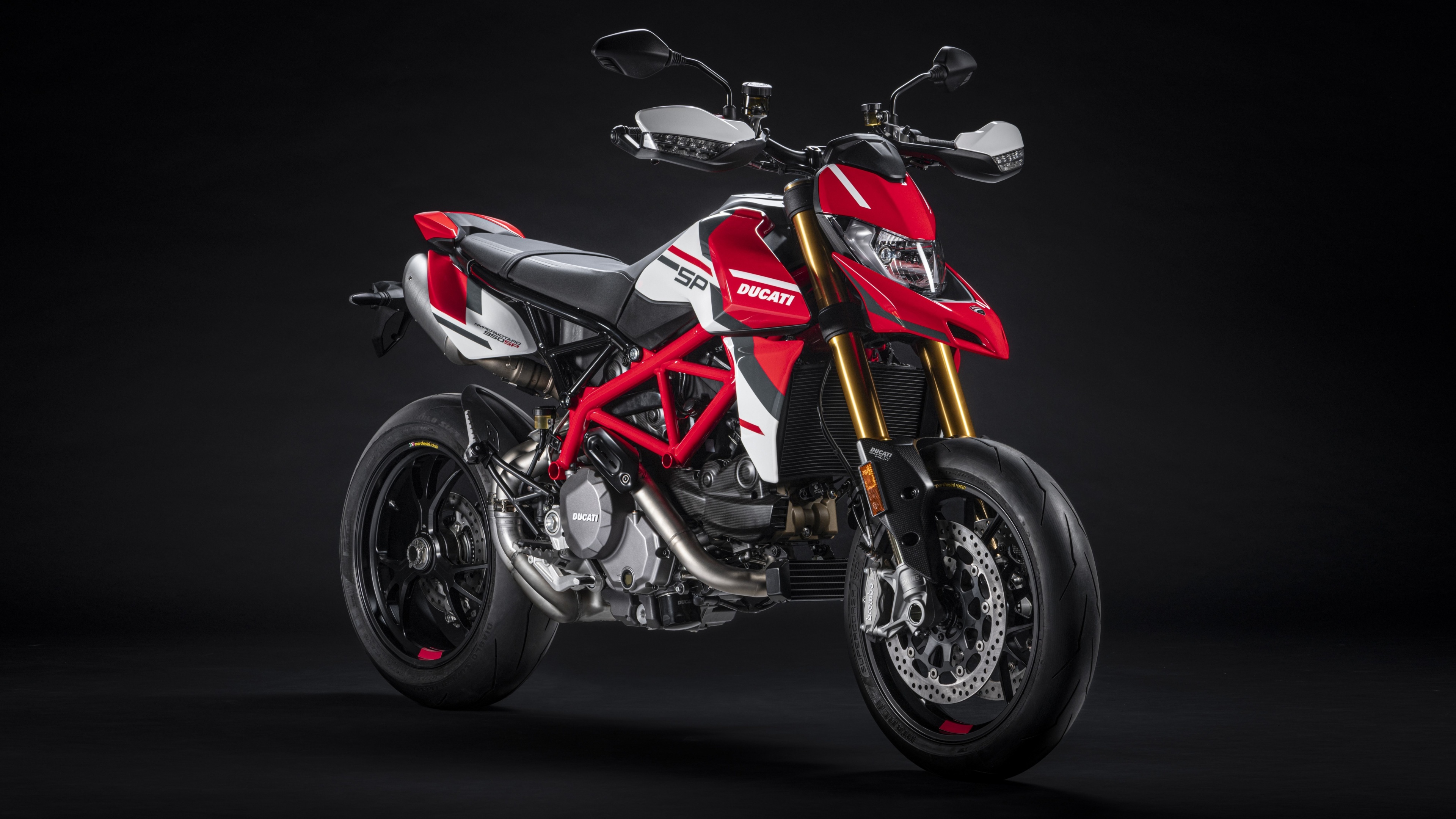 Ducati Hypermotard 950, SP wallpaper 4k, Black background bikes, Ducati power, 3840x2160 4K Desktop