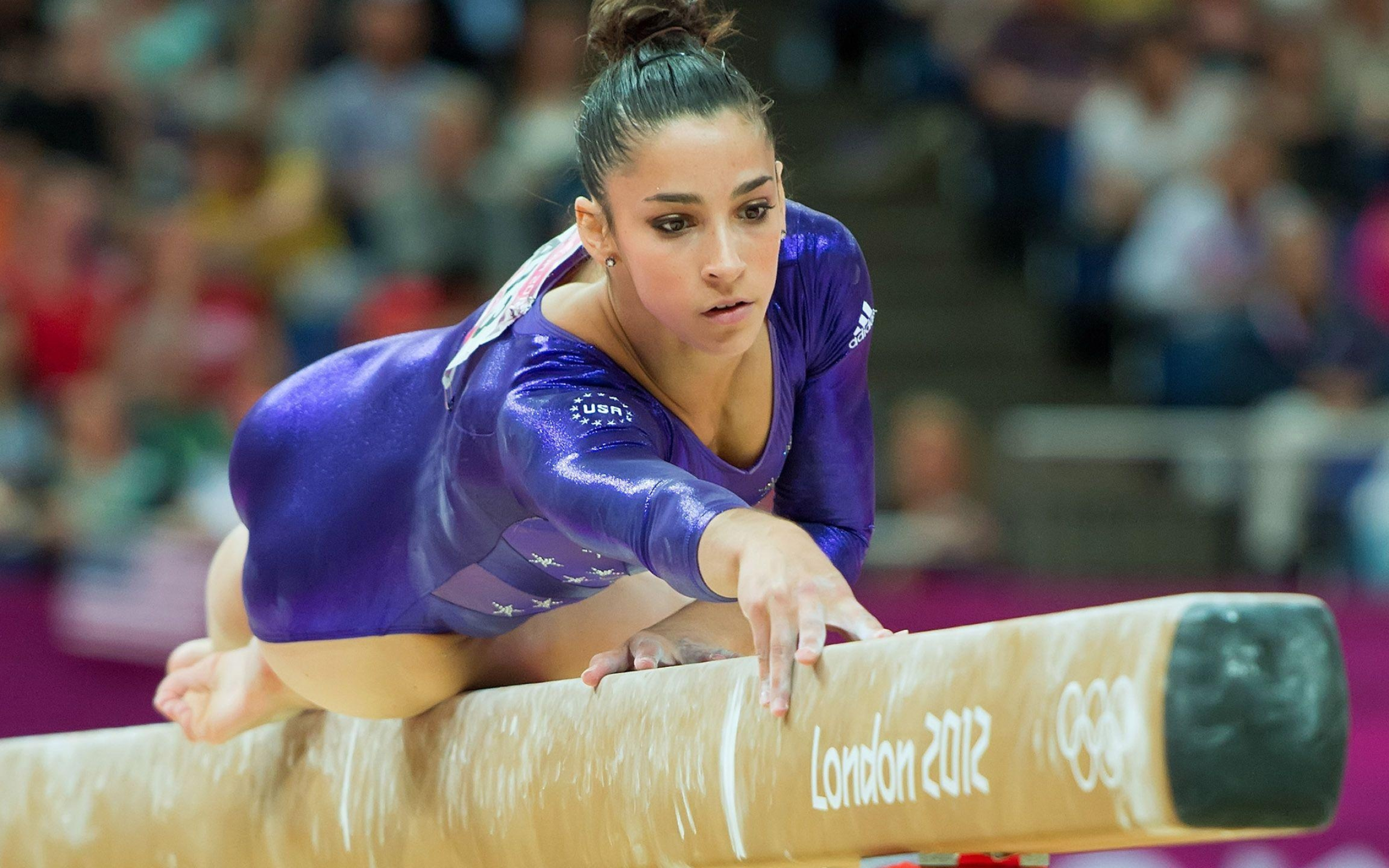 Balance Beam: Aly Raisman, A retired American artistic gymnast and two-time Olympian, London 2012. 2560x1600 HD Wallpaper.
