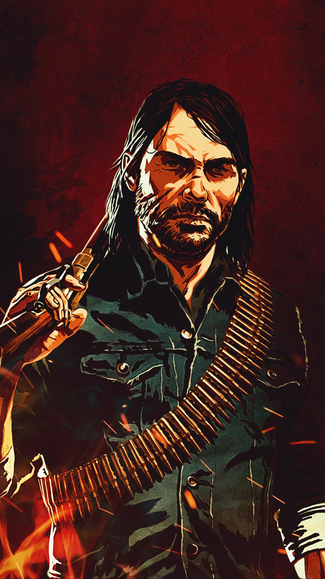 John Marston, Awesome wallpapers, Top backgrounds, Gaming character, 1340x2390 HD Handy