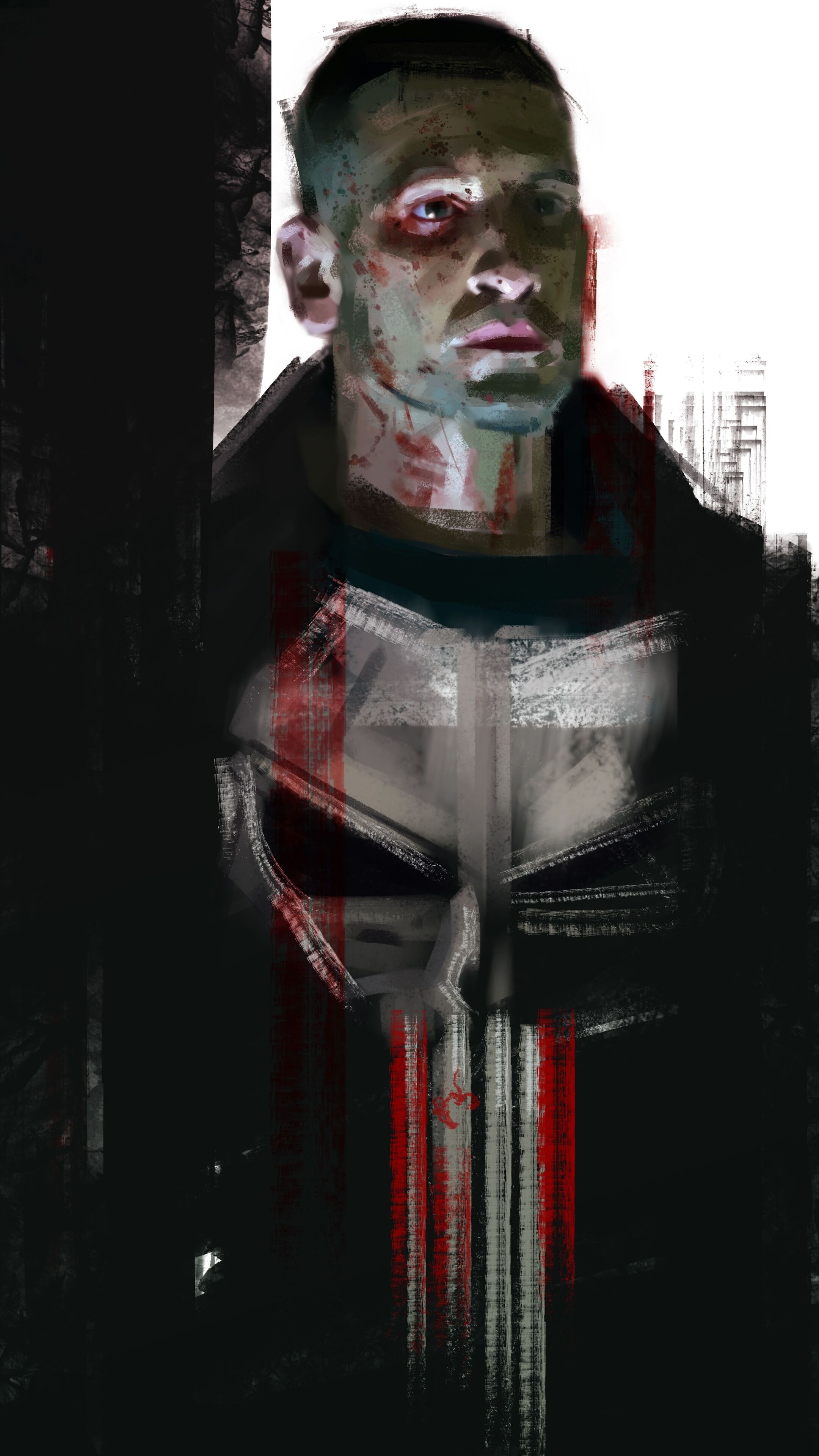 The Punisher, TV Series, Artwork, Sony Xperia, 2160x3840 4K Phone