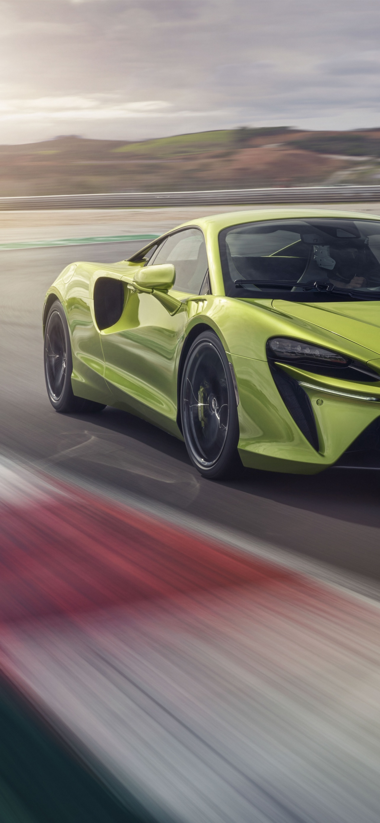 McLaren Artura, Race track sports cars, 2021 model, High-resolution wallpapers, 1290x2780 HD Handy