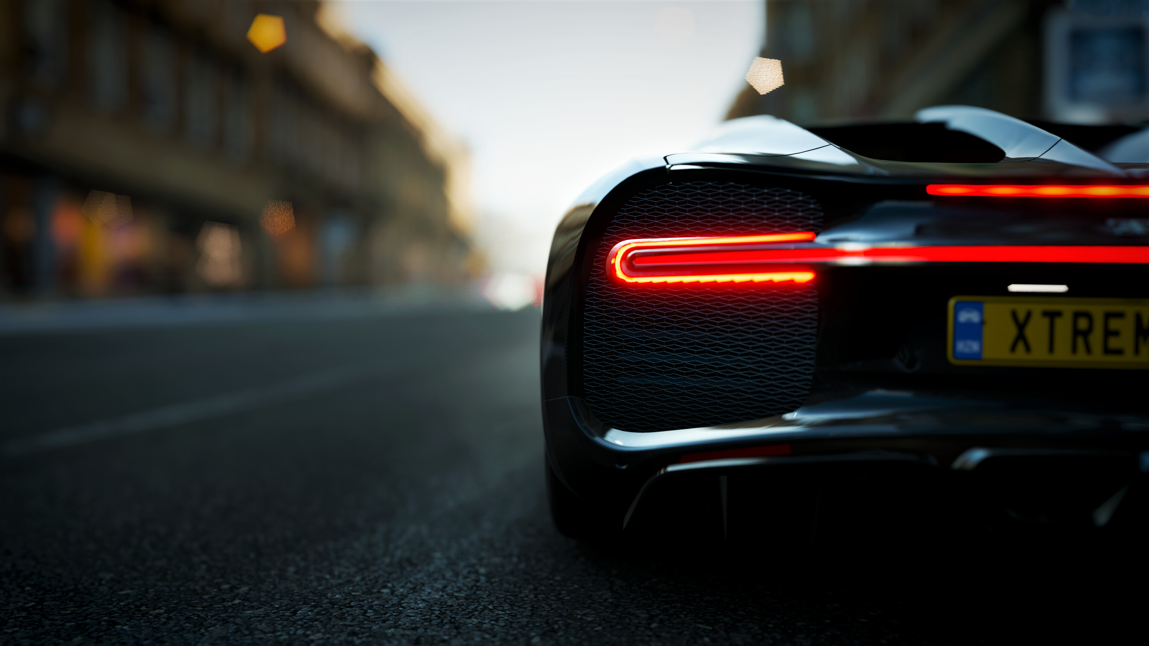 Forza Horizon: Bugatti Chiron, Racing simulator. 3840x2160 4K Background.