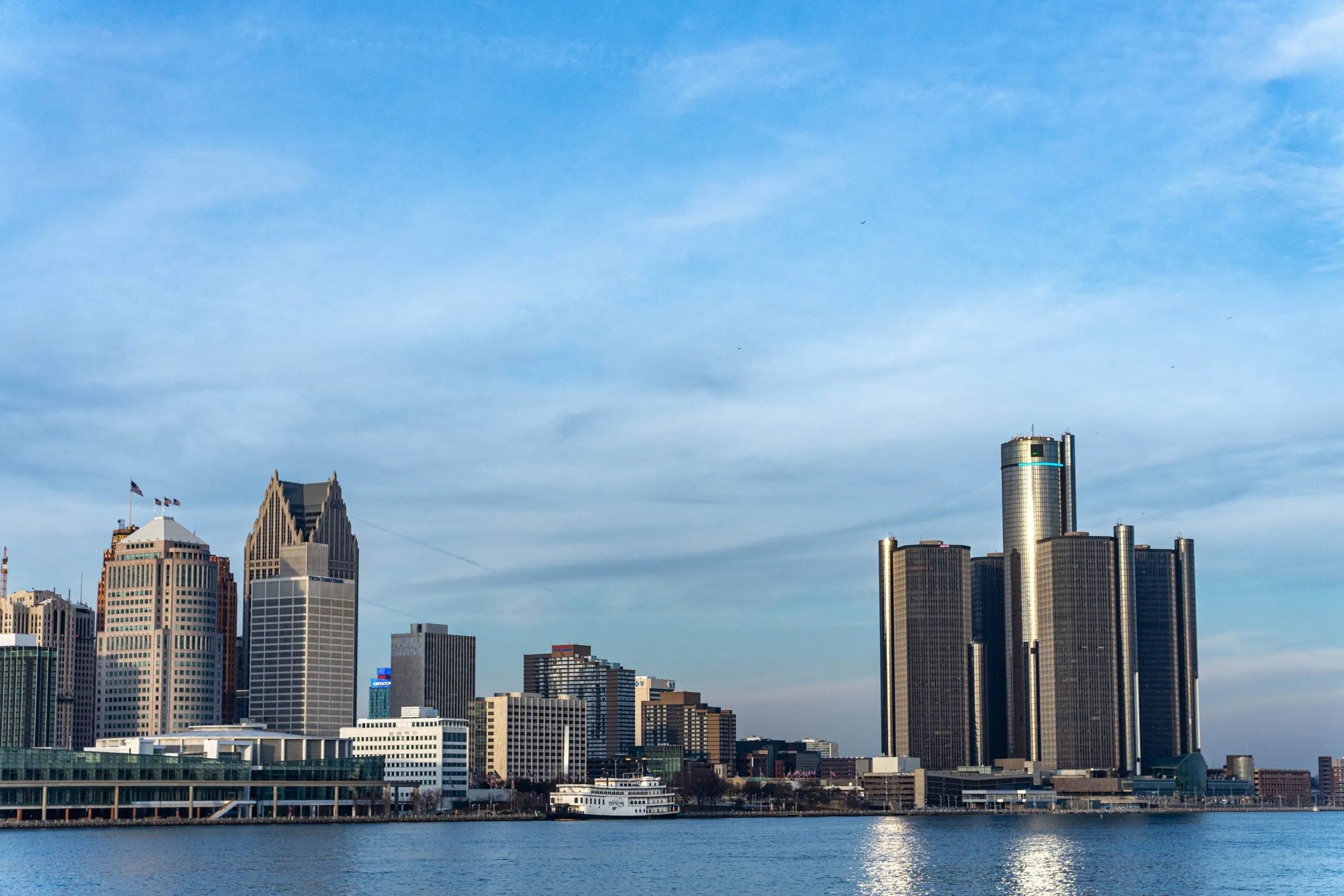 Detroit skyline, Best images and photos, Urban splatter, Riverfront views, 2560x1710 HD Desktop