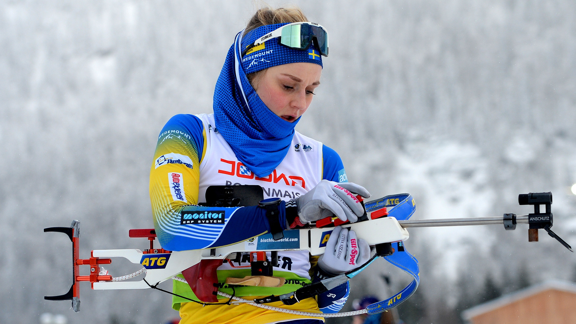 Stina Nilsson, Continues to struggle, 69th place, Biathlon shooting, 1920x1080 Full HD Desktop